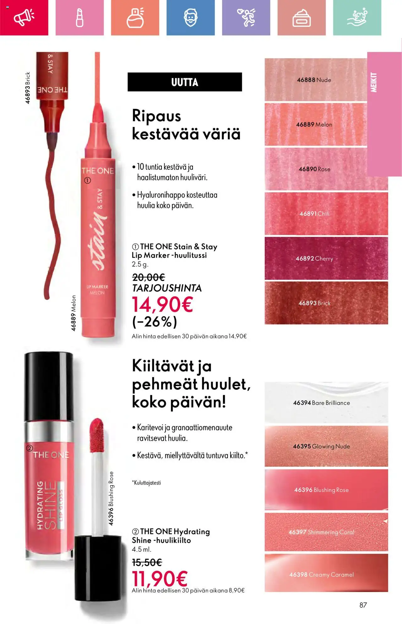  | Sivu: 87 | Tuotteet: Huulikiilto, Chili