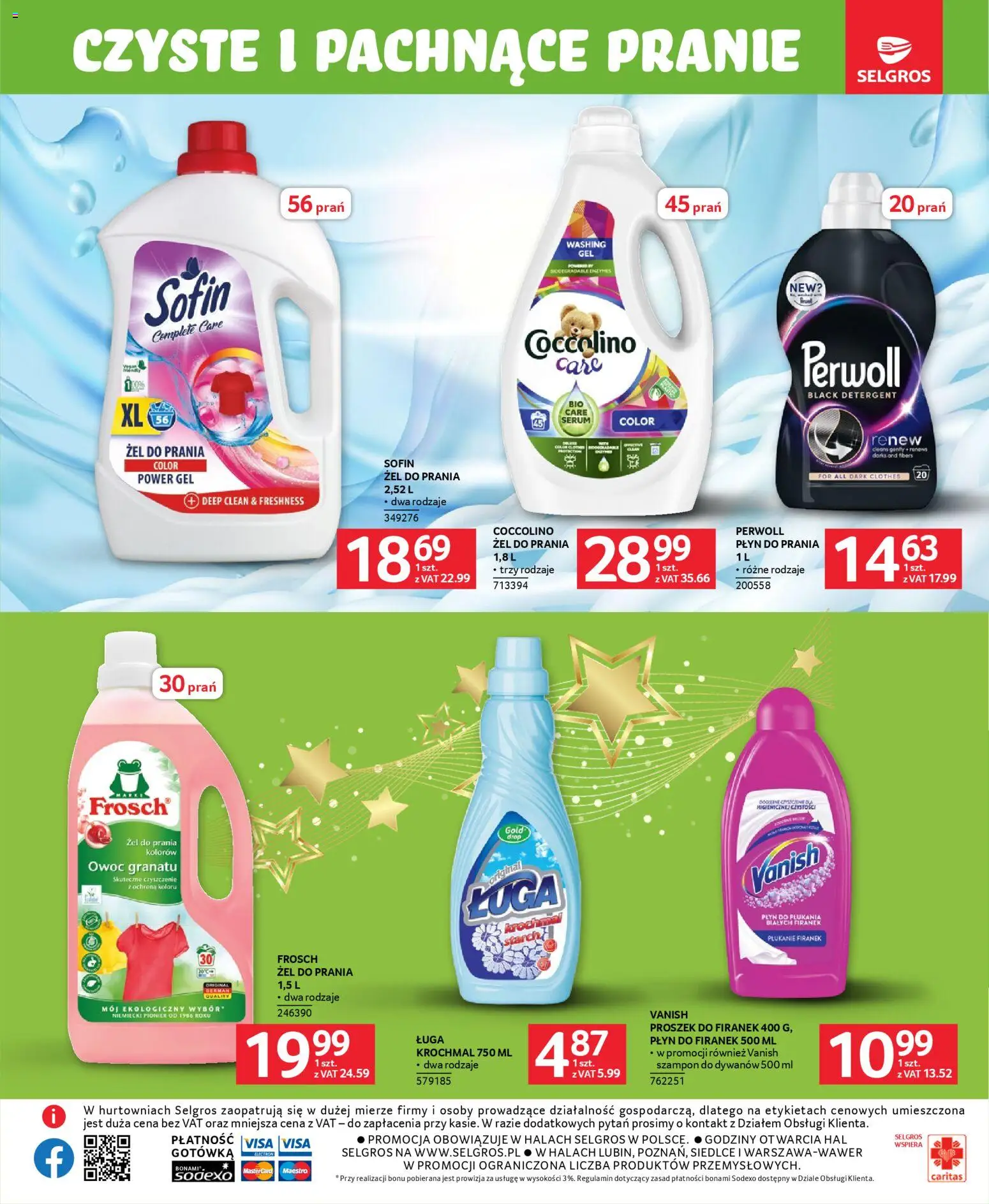 Selgros cash&carry Gazetka - Sprzątanie od 06.11.2025 | Strona: 3 | Produkty: Vanish, Coccolino, Szampon, Detergent