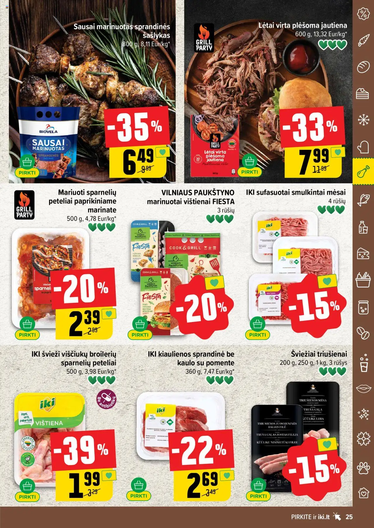 IKI leidinys│galioja nuo 18.08.2025 | Puslapis: 25 | Prekių: Vištienos, Kiaulienos, Vištiena, Jautiena