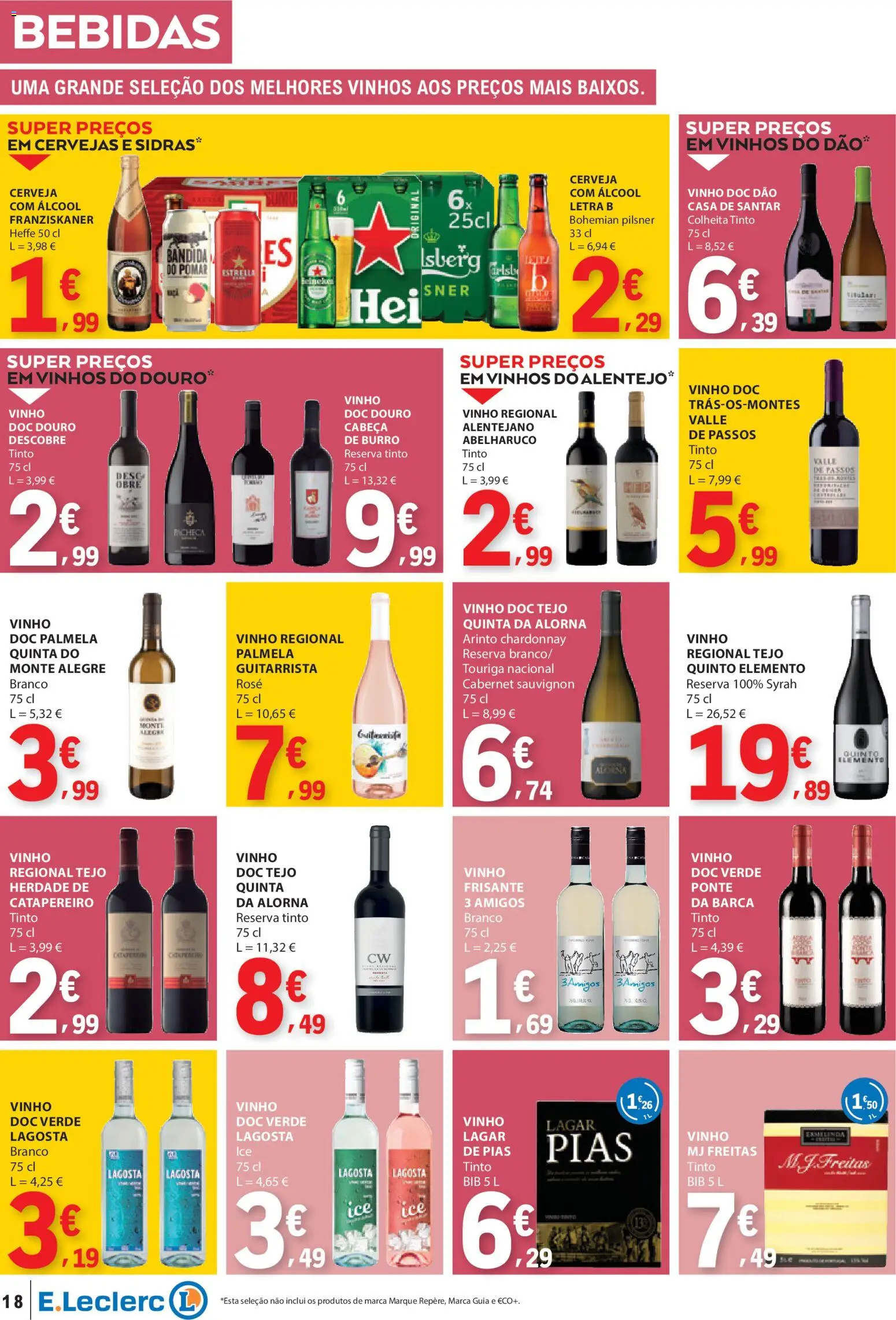 E.Leclerc folheto │ válido de 15.01.2026 | Página: 18 | Produtos: Lagosta, Vinho, Cerveja