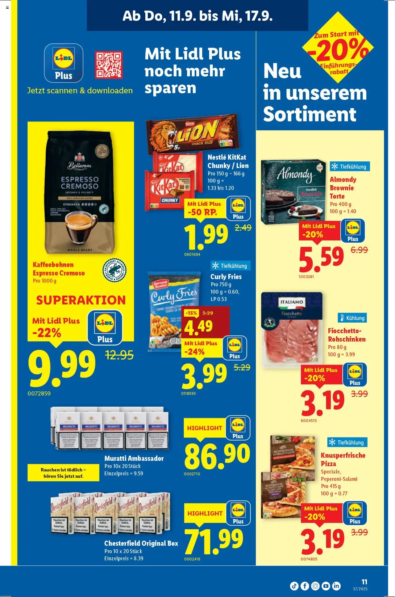 Lidl Aktionen – gültig ab 11.09.2025 | Seite: 11 | Produkte: Box, Pizza
