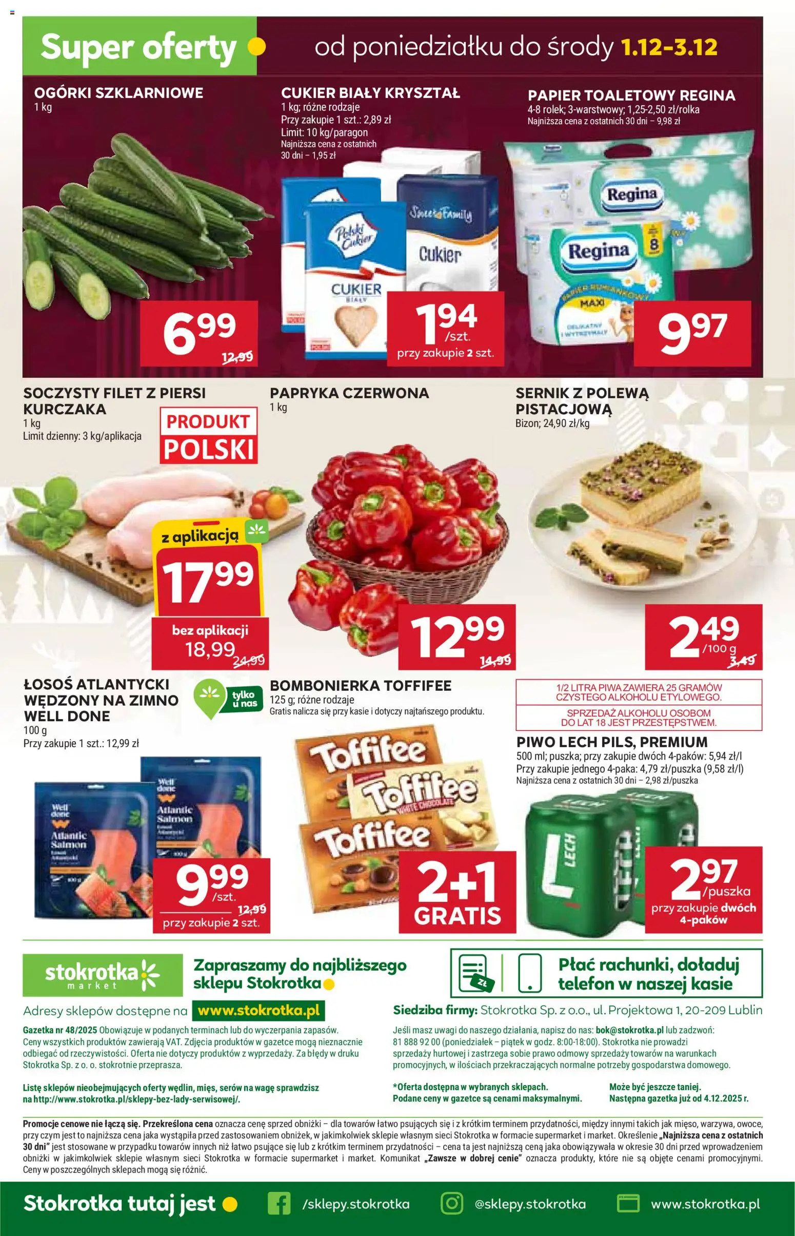 Stokrotka Gazetka - Market od 27.11.2025 | Strona: 35 | Produkty: Piersi, Łosoś atlantycki, Łosoś, Papryka czerwona