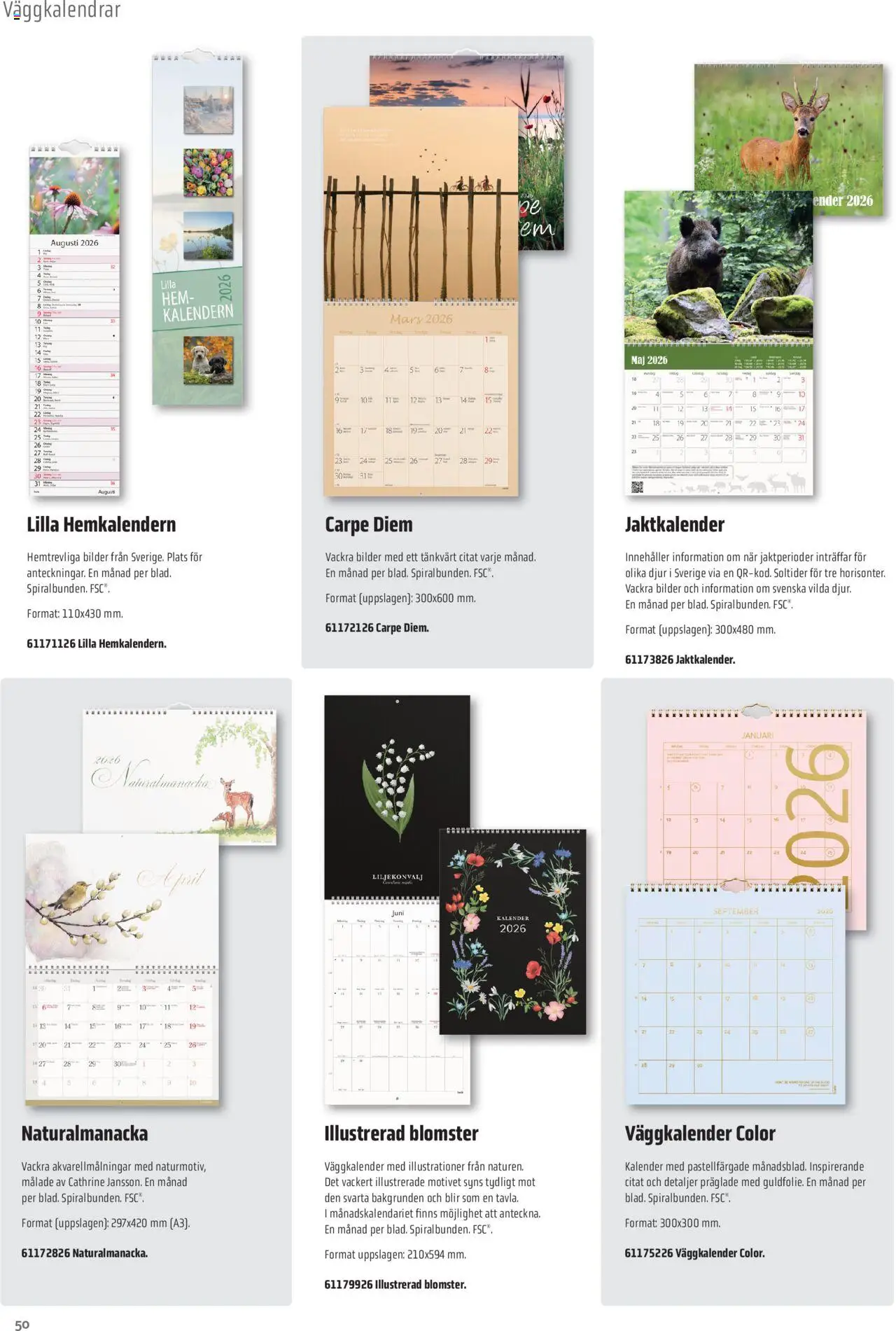 Office Depot reklamblad aktuell från 08.09.2025 | Sida: 50 | Produkter: Kalender