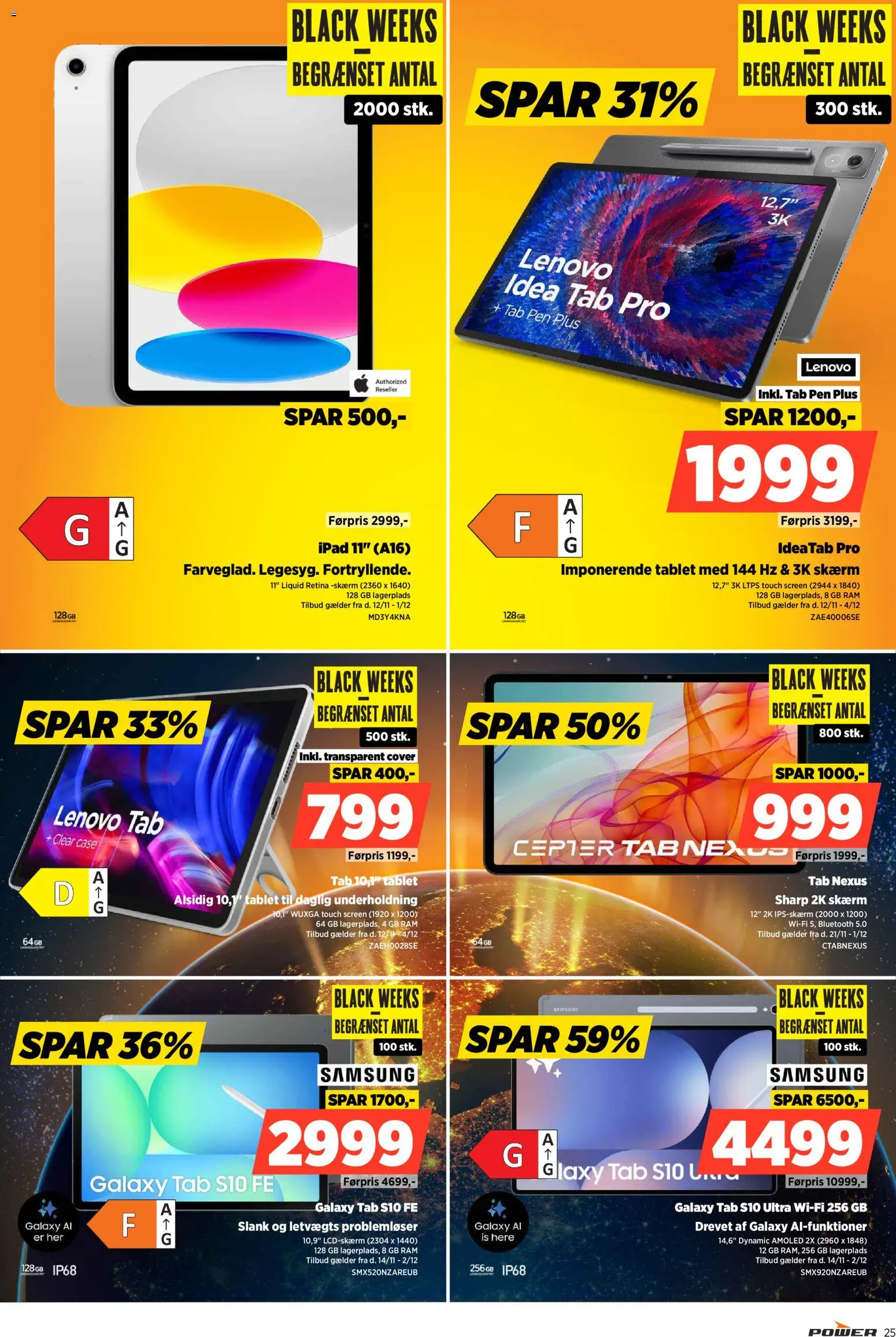 Power tilbudsavis – gyldig fra 12.11.2025 | Side: 25 | Produkter: RAM, Skærm, Is, Tablet