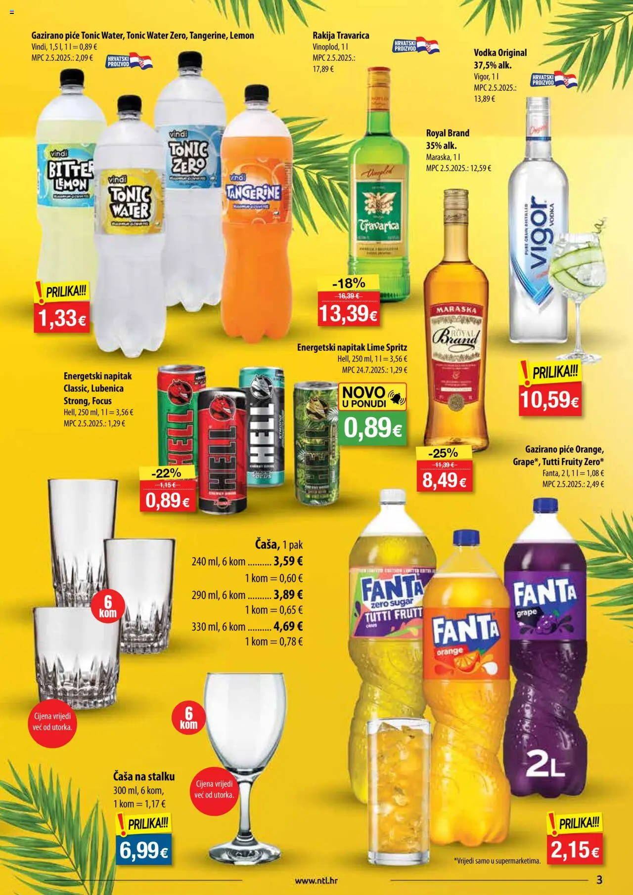 NTL katalog | vrijedi od 13.08.2025 | Stranica: 3 | Proizvodi: Hell, Fanta, Travarica, Vodka