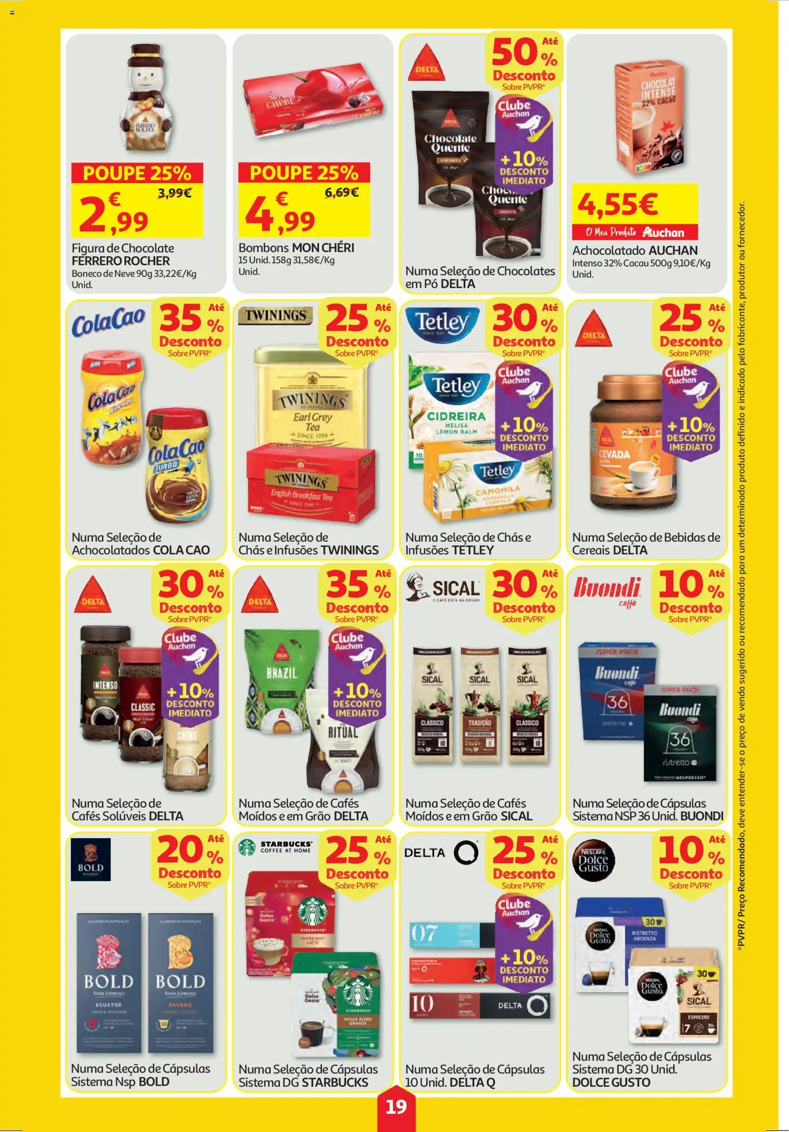 Auchan folheto │ válido de 04.12.2025 | Página: 19 | Produtos: Ferrero rocher, Chás, Dolce gusto, Cereais