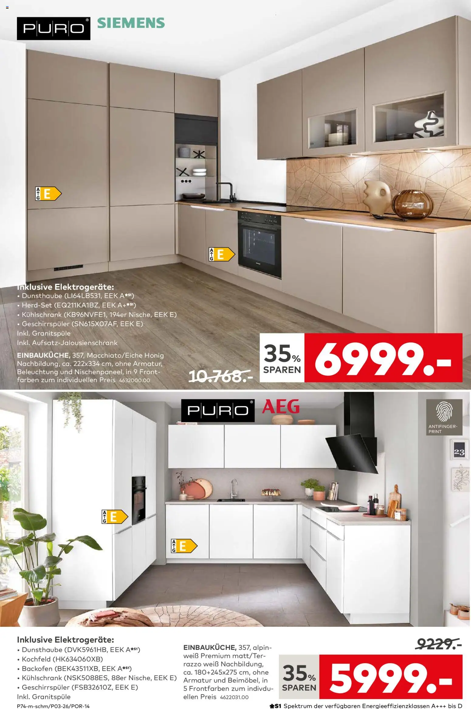 Porta! Küchentester gesucht: Jetzt bewerben und Küche zum halben Preis sichern - Bad Vilbel-Dortelweil – gültig ab 05.01.2026 | Seite: 2 | Produkte: Siemens, AEG, Geschirrspüler, Kochfeld