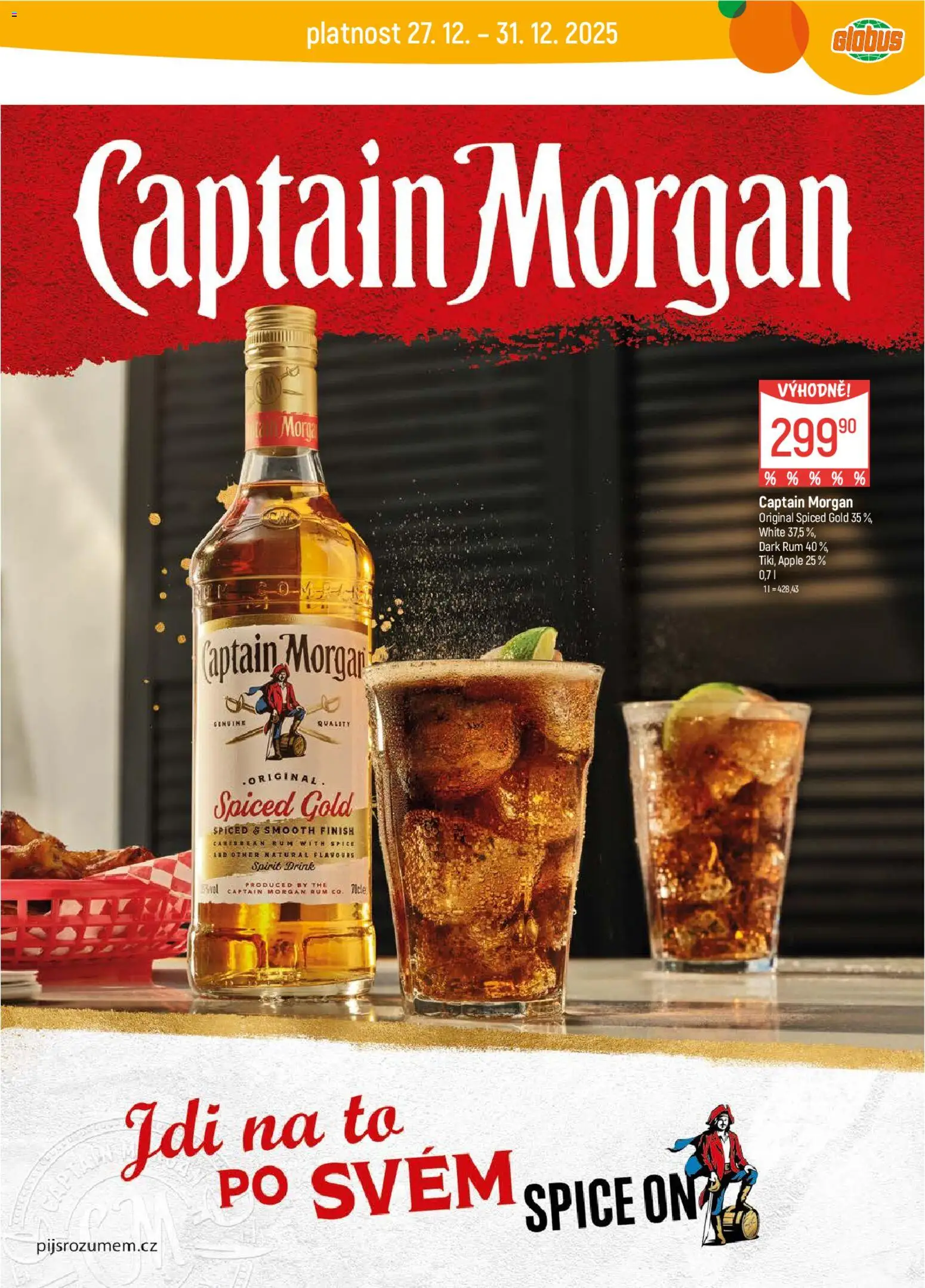 Globus leták od 27.12.2025 | Strana: 13 | Produkty: Globus, Morgan, Apple, Captain Morgan