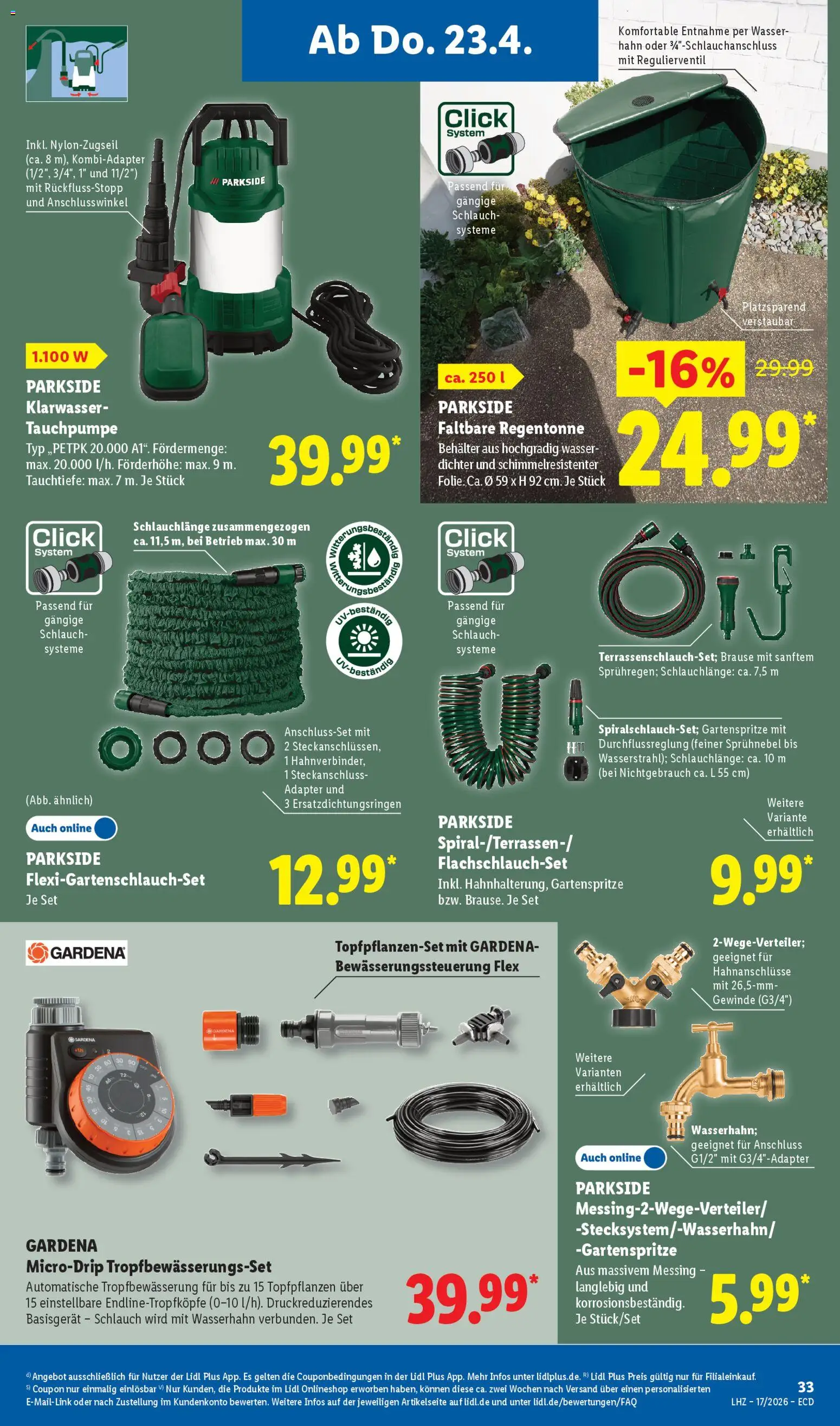 Lidl Exklusive Vorschau – gültig ab 20.04.2026 | Seite: 23 | Produkte: Adapter, Wasser