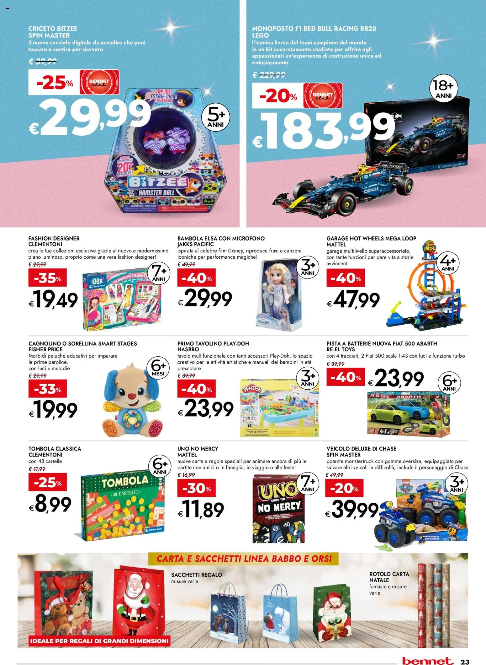 Volantino bennet del 11.12.2025 | Pagina: 23 | Prodotti: Tavolino, Scala, Red Bull, Tavolo