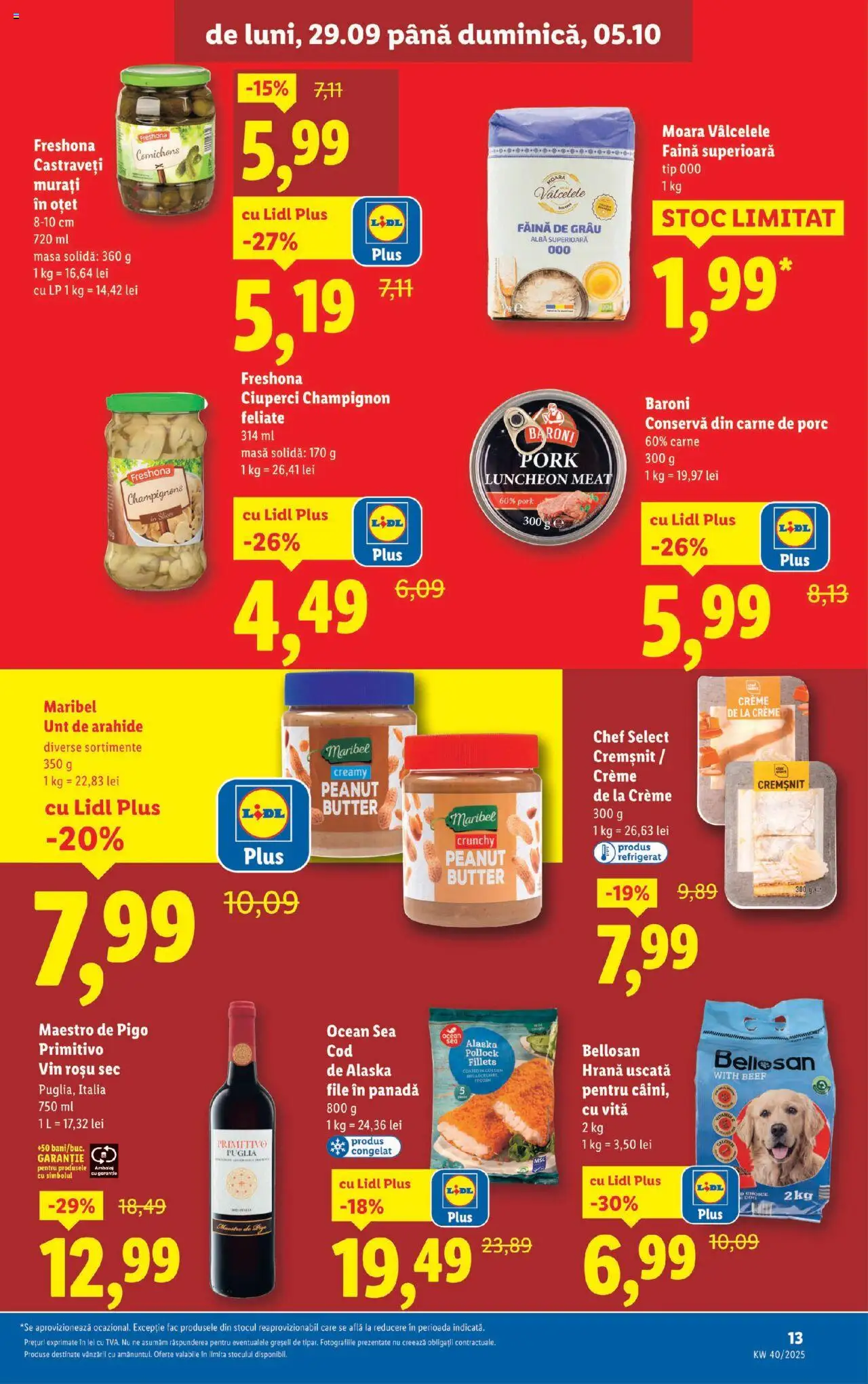 Noul catalog Lidl – valabil de la 29.09.2025 | Pagină: 13 | Produse: Masă, Arahide, Unt de arahide, Făină
