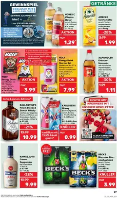 Kaufland prospekt Bottrop	 - gültig ab dem 23.07.2025 | Seite: 27 | Produkte: Energy, Limonade, Mixery, Ramazzotti