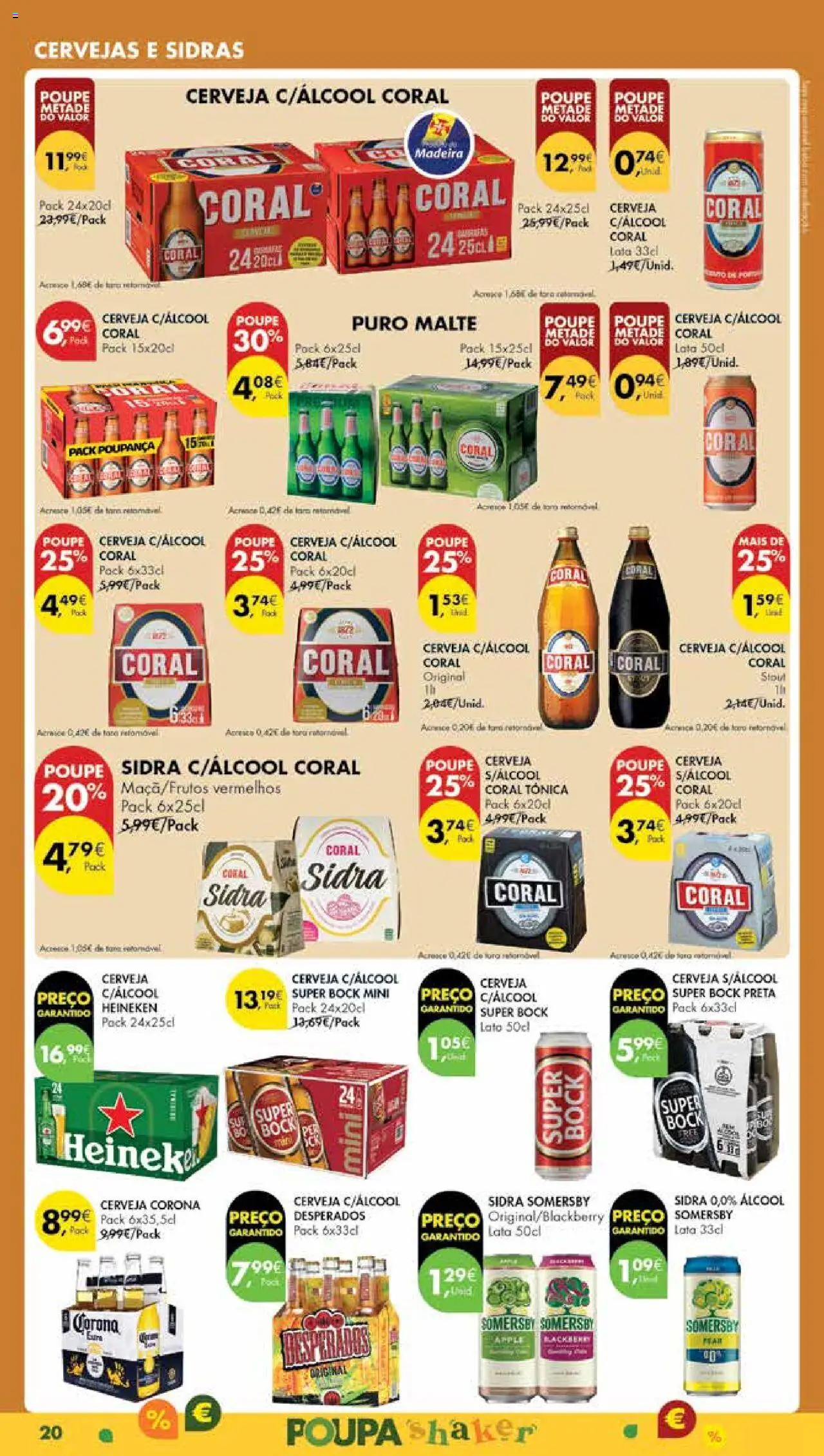 Pingo Doce Poupe Esta Semana Madeira │ válido de 12.08.2025 | Página: 20 | Produtos: Super bock, Cerveja, Somersby