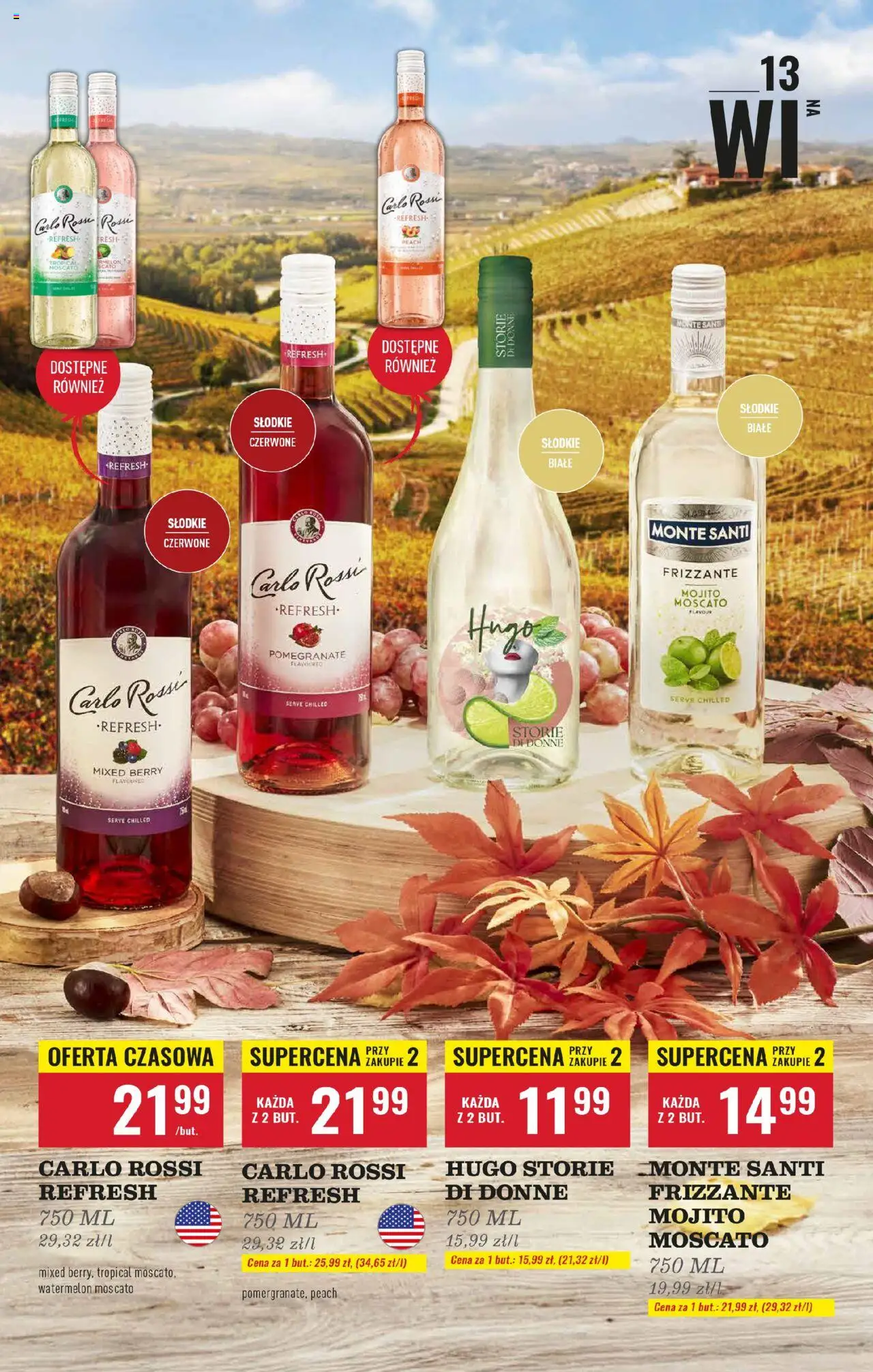 Biedronka gazetka - Czas na toast od 06.10.2025 | Strona: 13 | Produkty: Monte Santi, Carlo Rossi