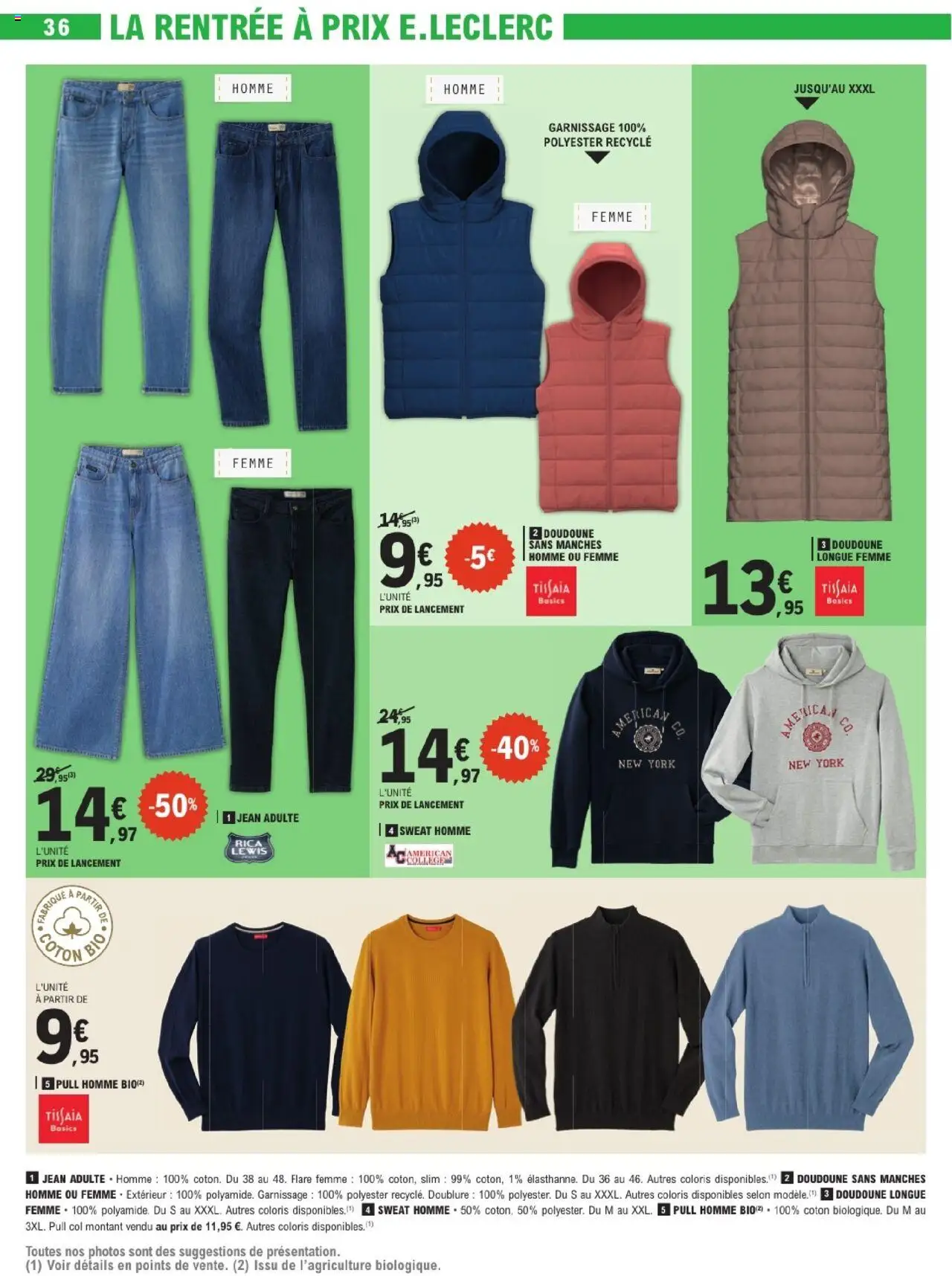  | Page: 36 | Produits: Jeans, Coton, Pull, Doudoune