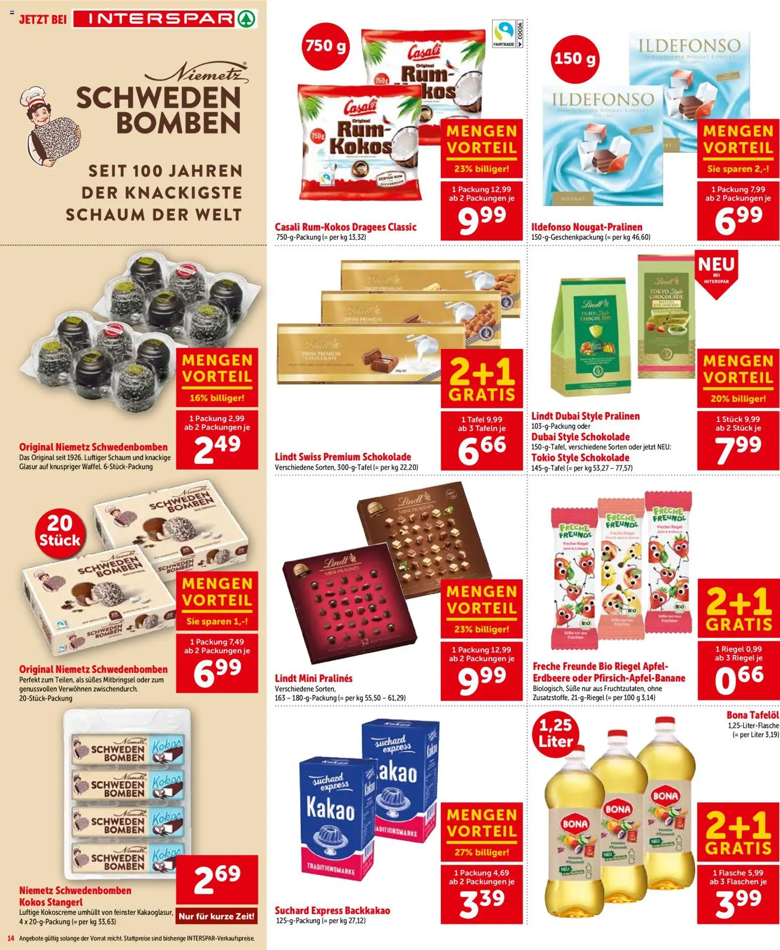 Interspar Flugblatt - Oberösterreich gültig ab 23.04.2026 | Seite: 14 | Produkte: Schokolade, Äpfel