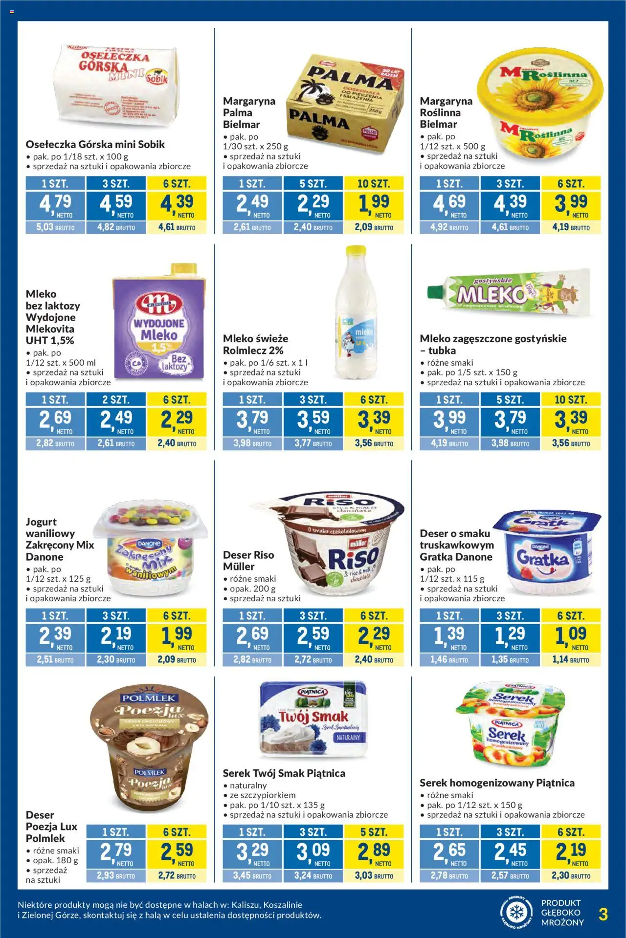 Makro Gazetka - Kupujesz więcej płacisz mniej od 30.09.2025 | Strona: 3 | Produkty: Bez laktozy, Serek homogenizowany, Margaryna, Mleko
