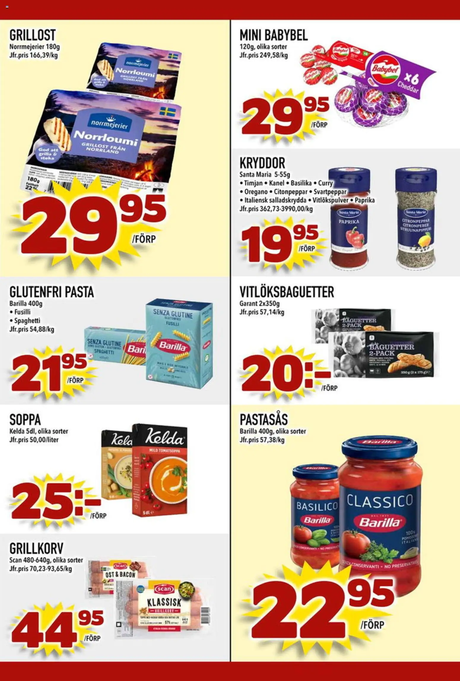Din Mat reklamblad aktuell från 09.03.2026 | Sida: 5 | Produkter: Grillost, Kanel, Citronpeppar, Pasta