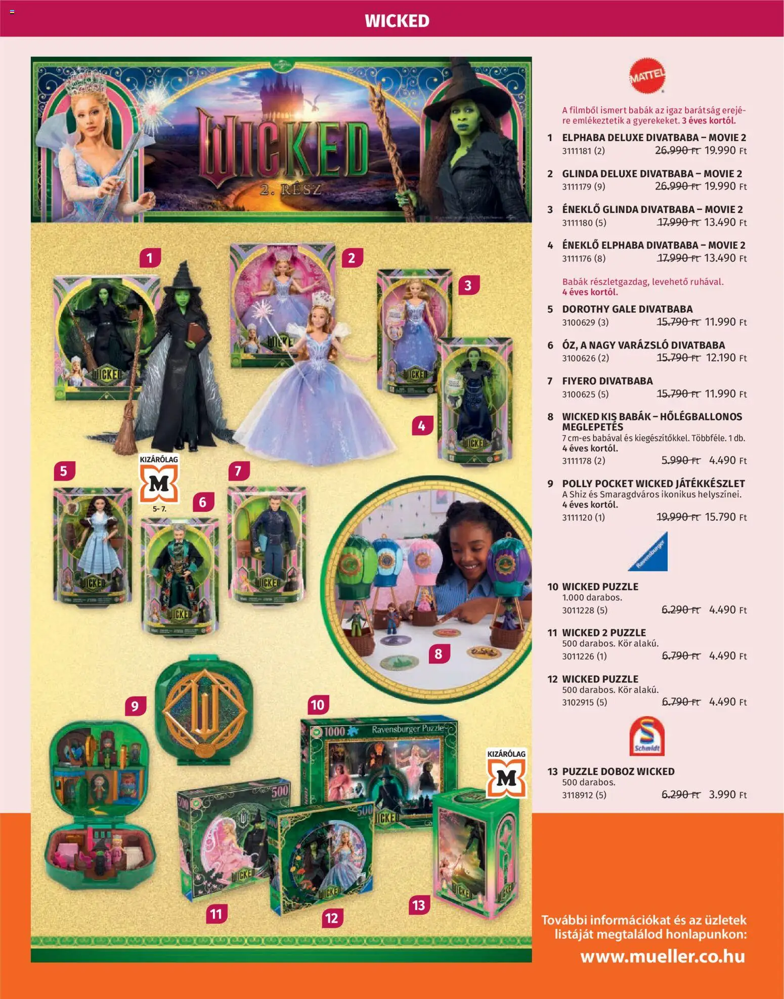 Müller akciós ujság - amely érvényes a következő dátumtól: 27.10.2025 | Oldal: 110 | Termékek: Puzzle, Doboz