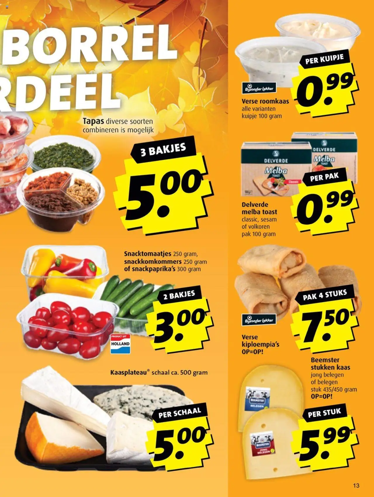 {H1} | Pagina: 13 | Producten: Kaas, Schaal, Roomkaas