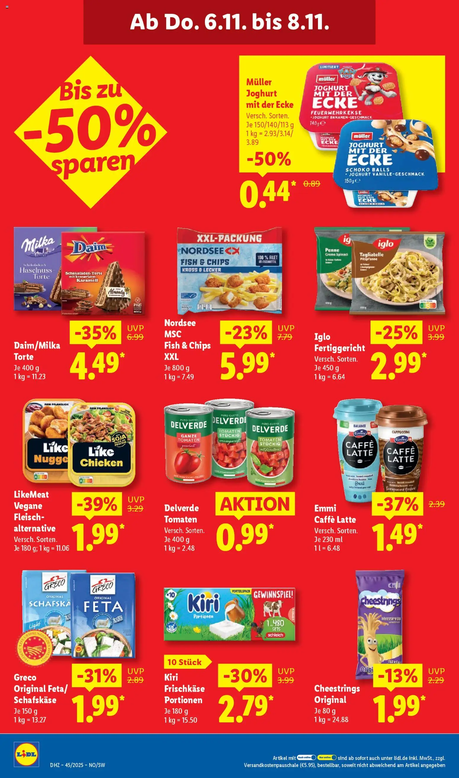 Lidl Prospekt Gundelsheim – gültig ab 03.11.2025 | Seite: 60 | Produkte: Feta, Joghurt, Iglo, Tomaten