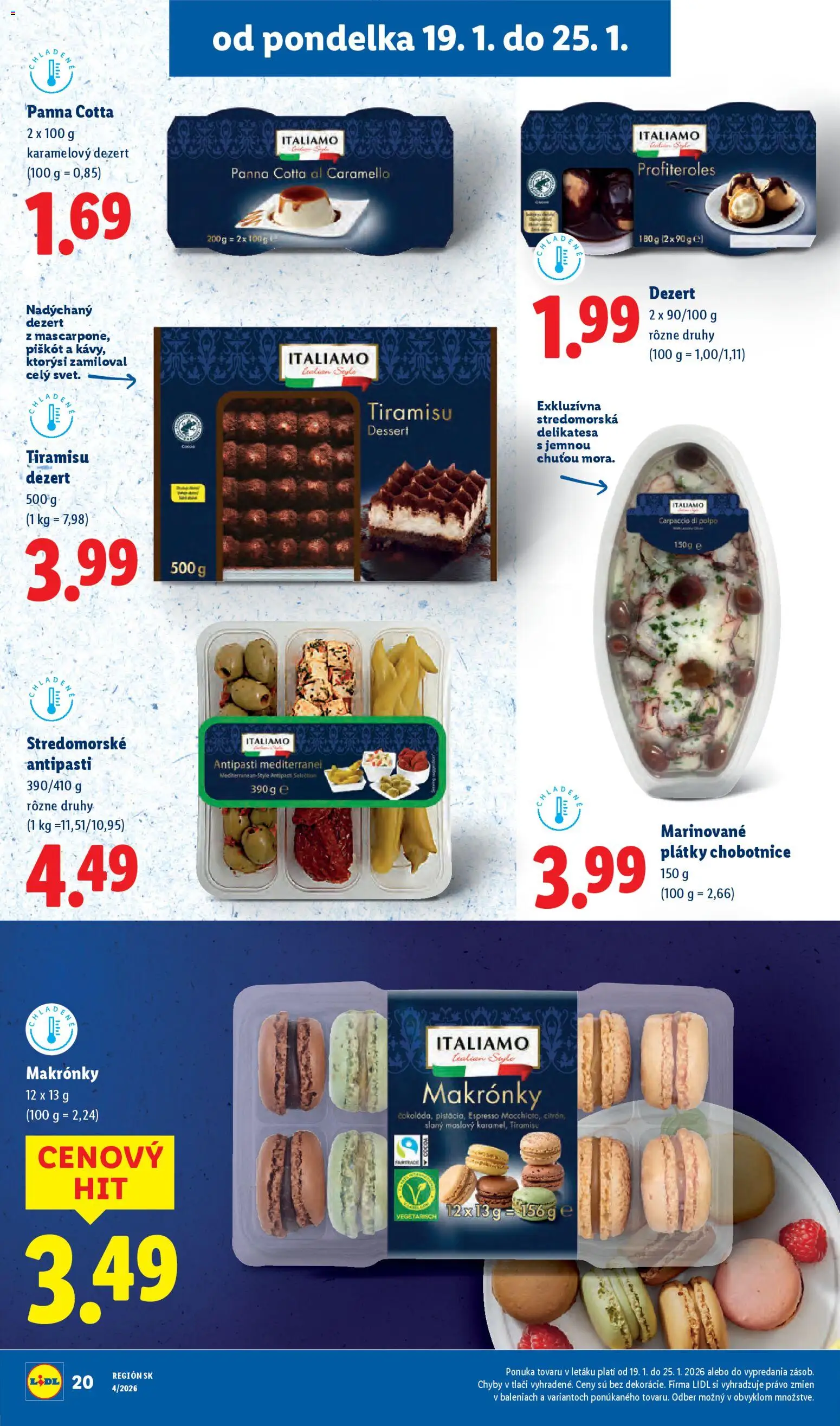 Nové Lidl akcie – leták je platný od 19.01.2026 | Strana: 24 | Produkty: Makronky