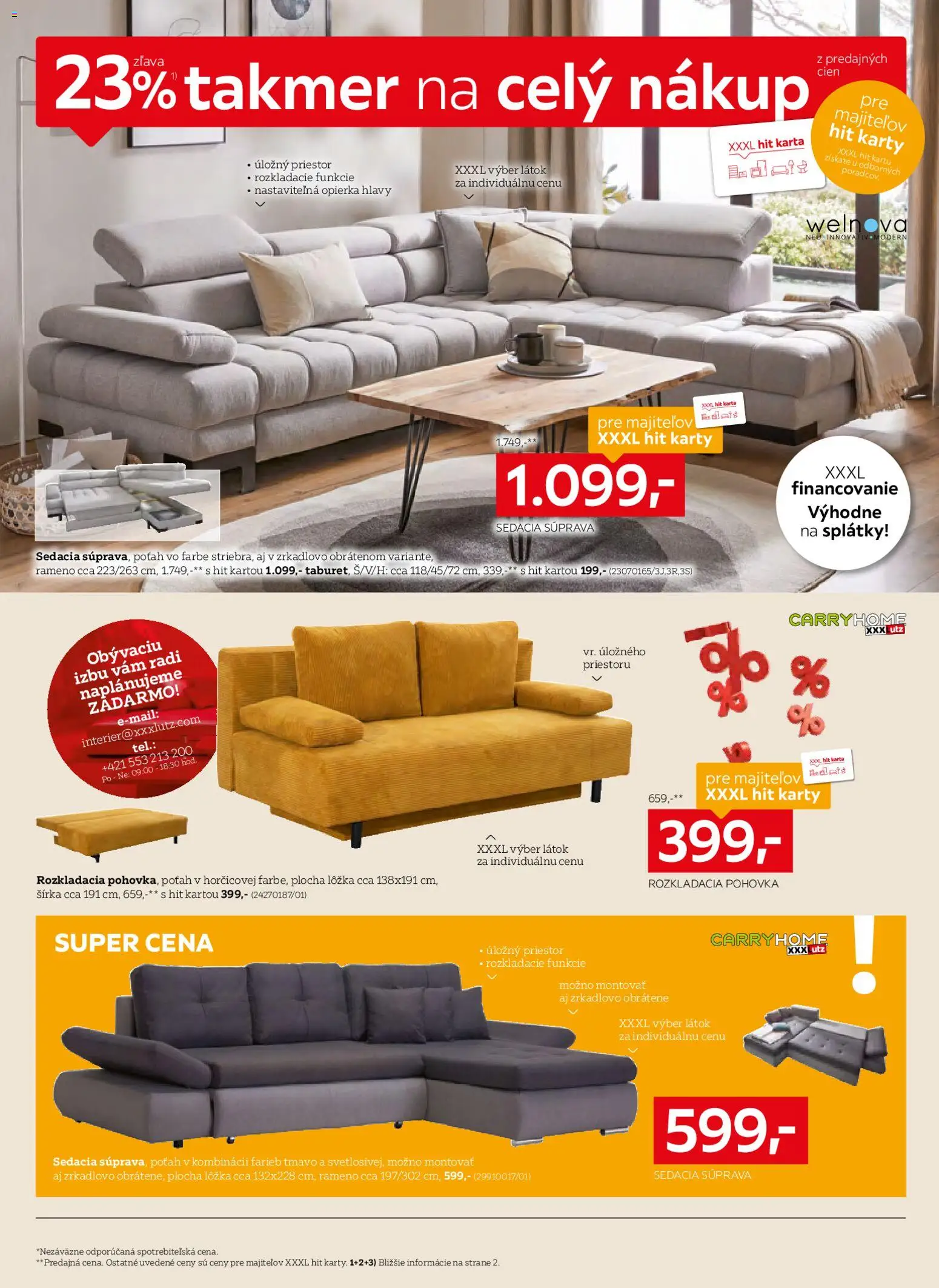 Nové XXXLutz akcie – leták je platný od 03.11.2025 | Strana: 4 | Produkty: Sedacia súprava, Rozkladacia pohovka, Pohovka