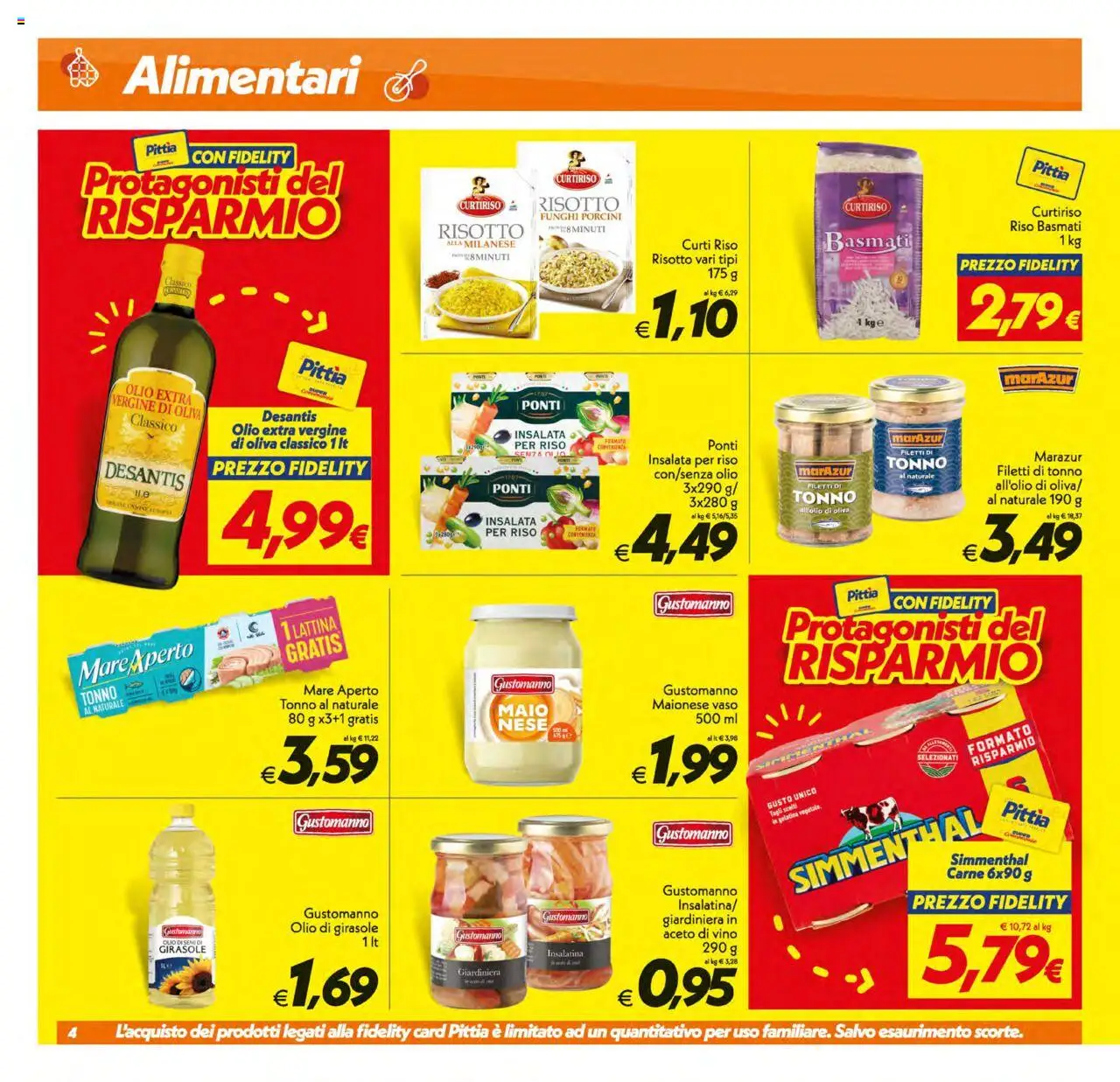 Volantino SuperConveniente del 12.08.2025 | Pagina: 4 | Prodotti: Riso, Maionese, Olio, Tonno