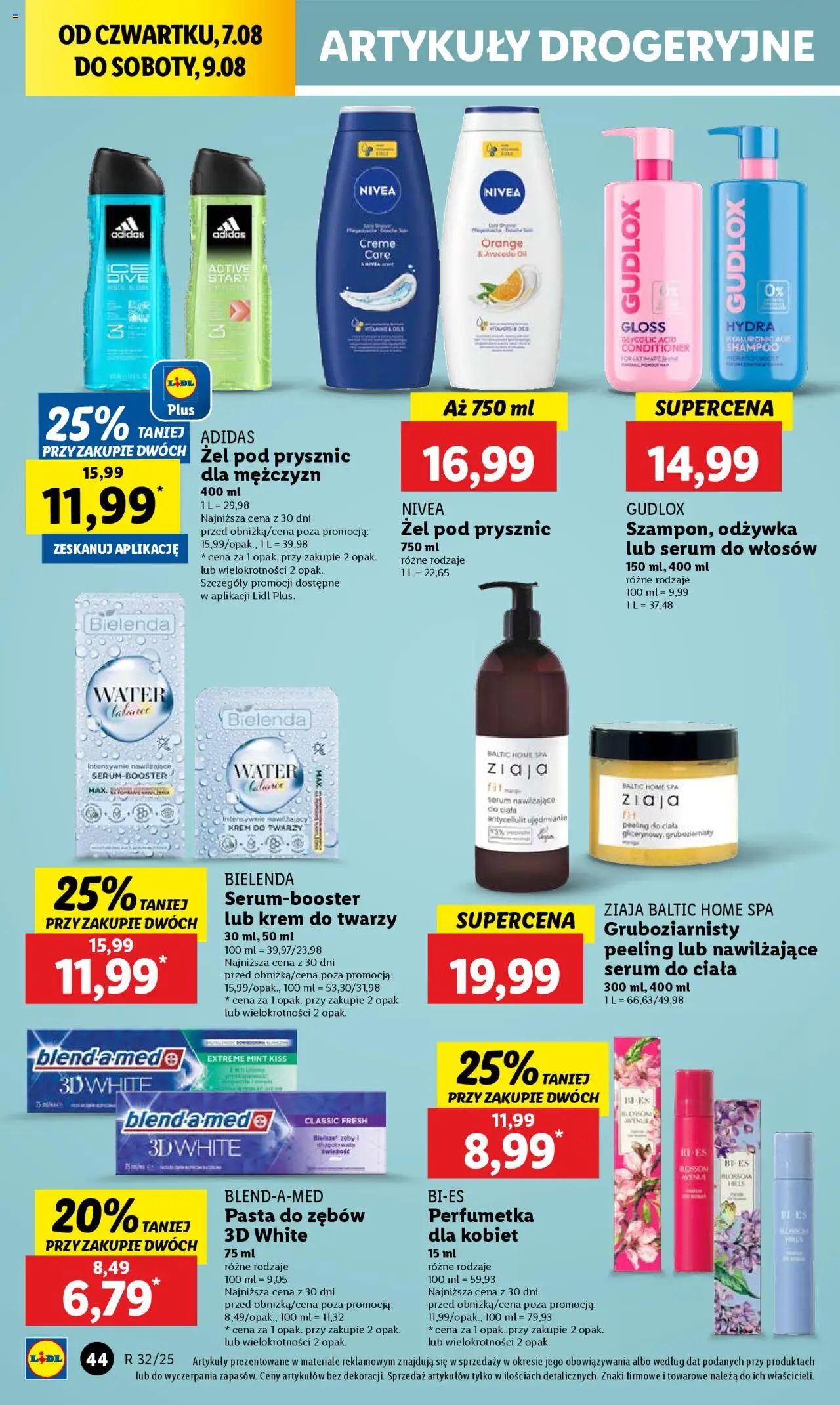 Lidl Gazetka od 07.08.2025 | Strona: 54 | Produkty: Prysznic, Odżywka, Krem, Krem do twarzy