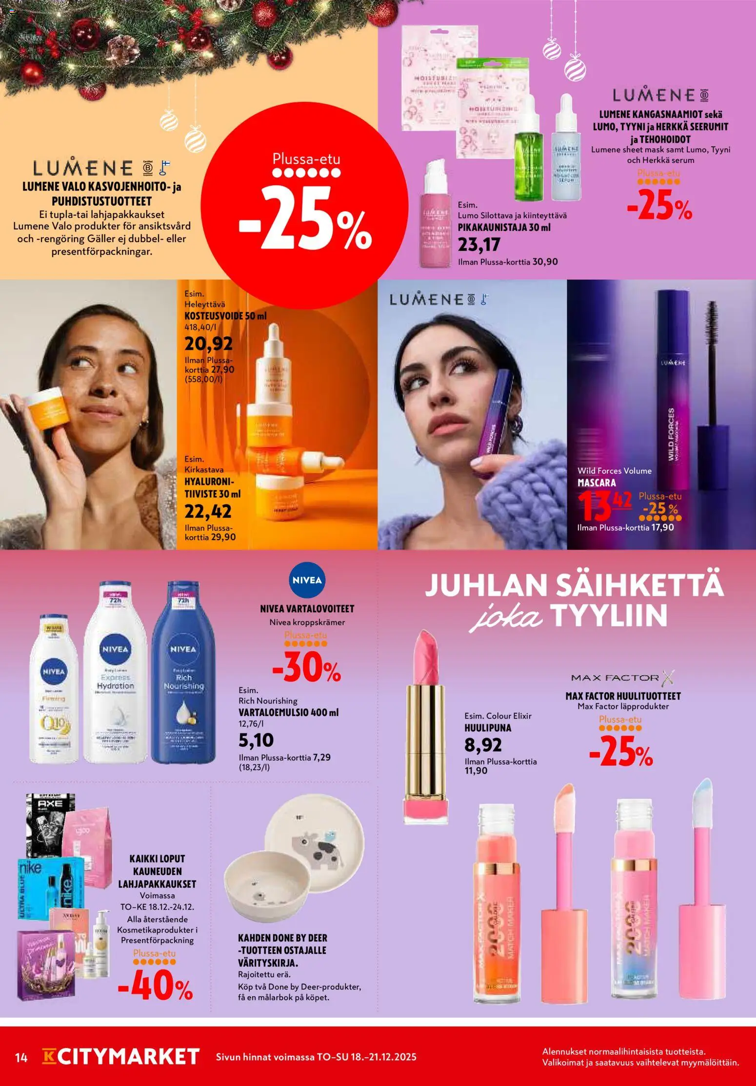 K-Citymarket tarjoukset – voimassa 18.12.2025 alkaen | Sivu: 14 | Tuotteet: Huulipuna