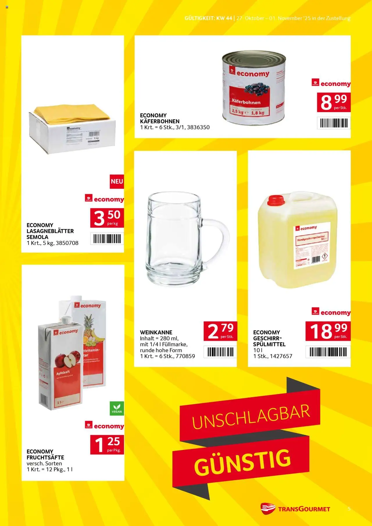 Transgourmet  Zustellaktion gültig ab 27.10.2025 | Seite: 5 | Produkte: Planche de surf