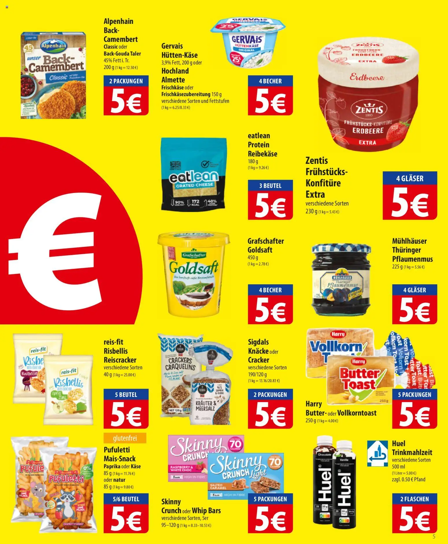 Famila Prospekt 	 – gültig ab 05.01.2026 | Seite: 5 | Produkte: Almette, Butter, Käse, Toast