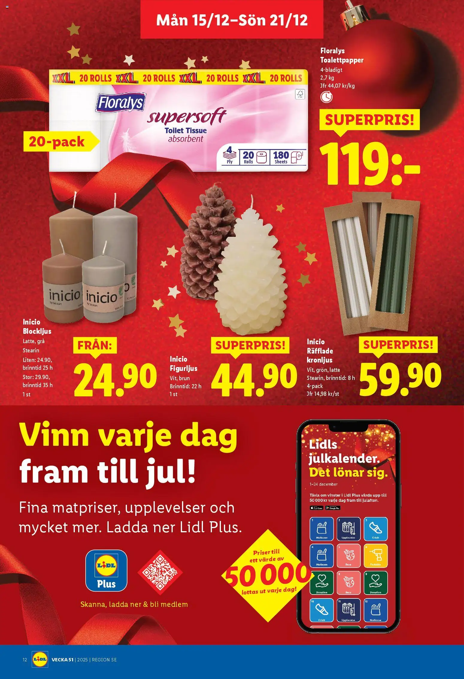 Lidl reklamblad aktuell från 15.12.2025 | Sida: 12 | Produkter: Toalettpapper