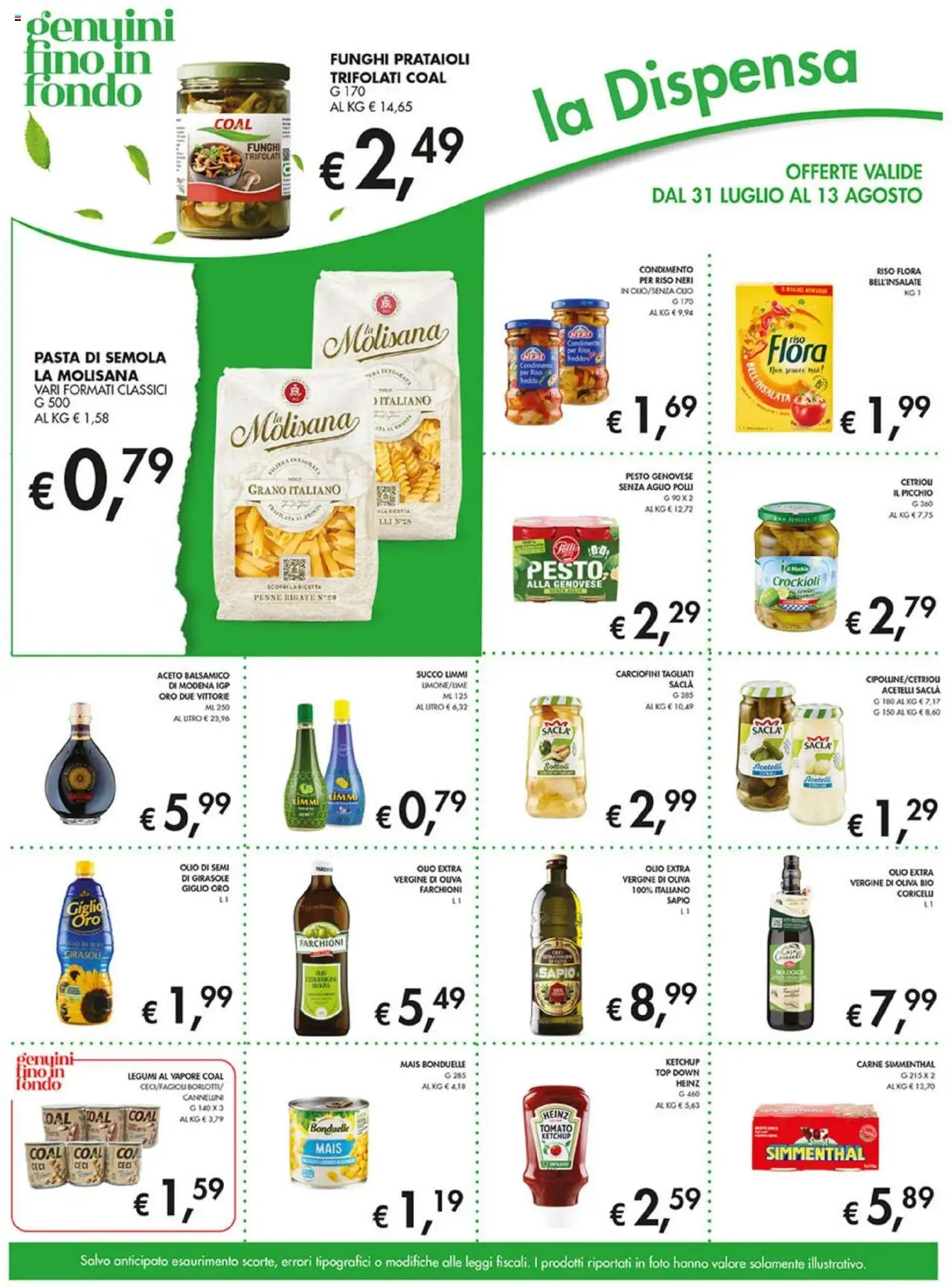 Volantino Coal del 31.07.2025 | Pagina: 14 | Prodotti: Riso, Ketchup, Funghi, Pesto