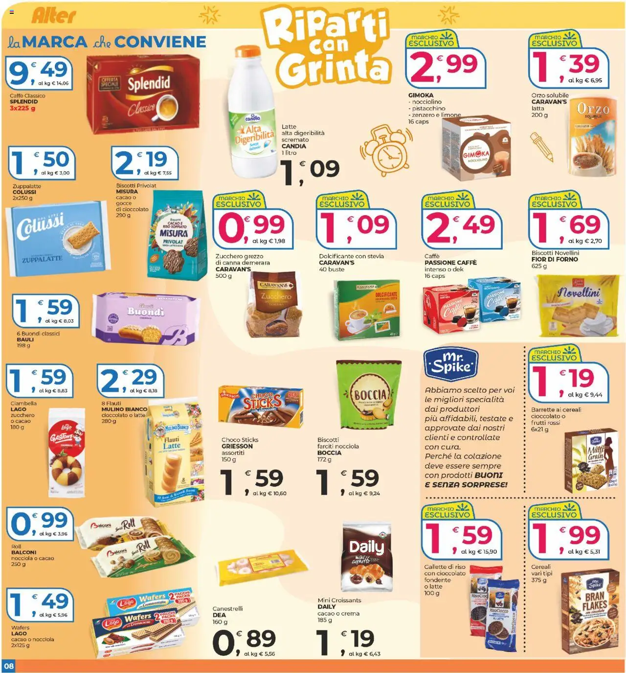 Volantino Alter Discount del 18.09.2025 | Pagina: 8 | Prodotti: Stevia, Cioccolato, Forno, Canestrelli
