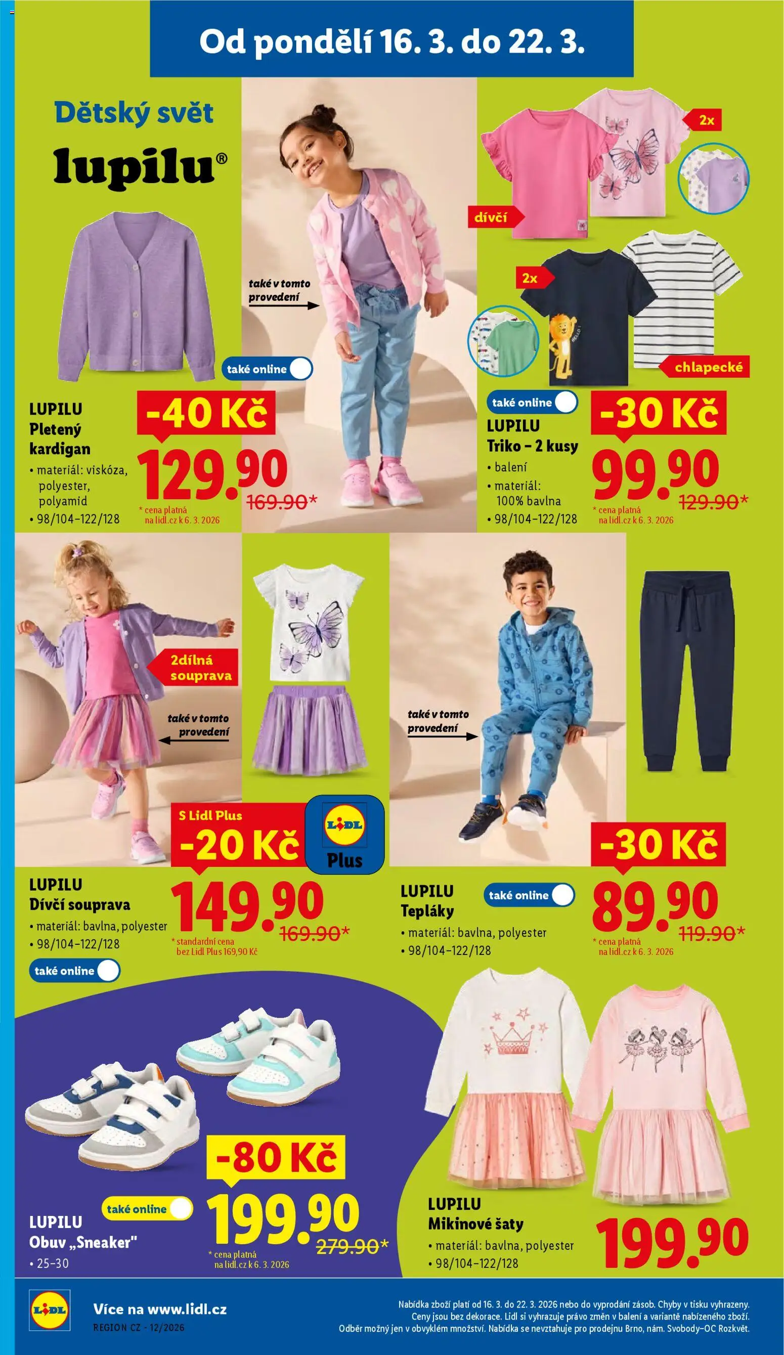 Lidl leták - Spotřební zboží od 19.03.2026 | Strana: 8 | Produkty: Šaty, Obuv, Tepláky