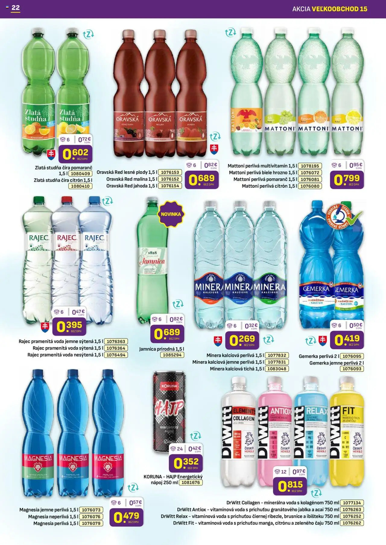 Libex leták │ platný od 28.07.2025 | Strana: 22 | Produkty: Jablká, Rajec, Hrozno, Energetický nápoj
