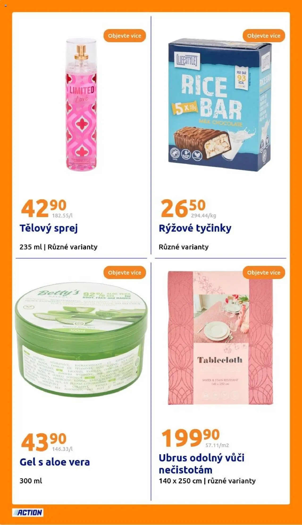 Action leták od 06.08.2025 | Strana: 26 | Produkty: Tyčinky, Aloe vera, Ubrus, Milk chocolate