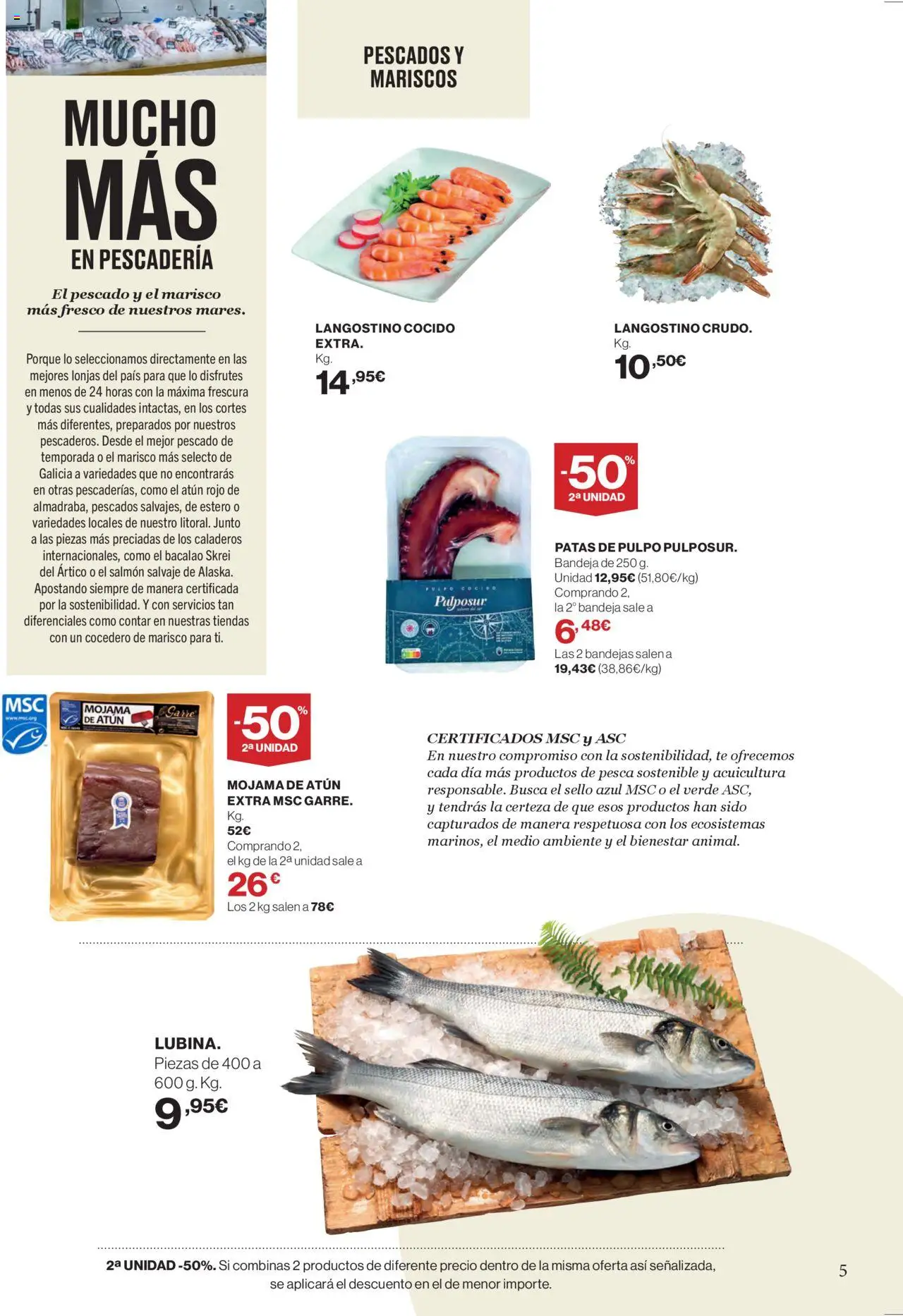 Supercor Canarias │ válido desde el 11.09.2025 | Página: 5 | Productos: Pescado, Té, Bandeja, Langostino