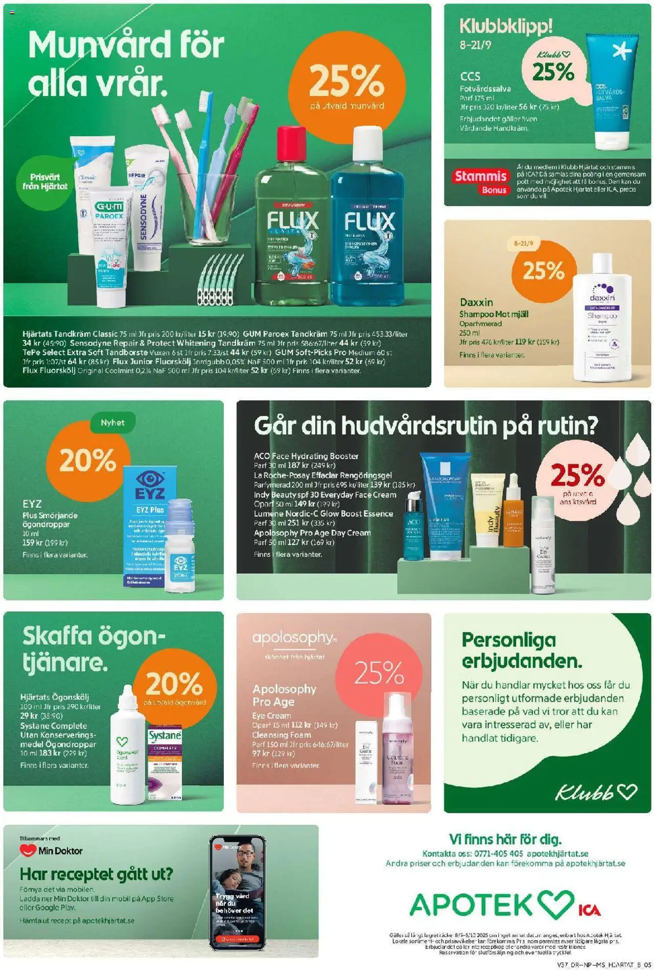 ICA Maxi reklamblad aktuell från 08.09.2025 | Sida: 7 | Produkter: Tandkräm, Tandborste, Galler, Serum