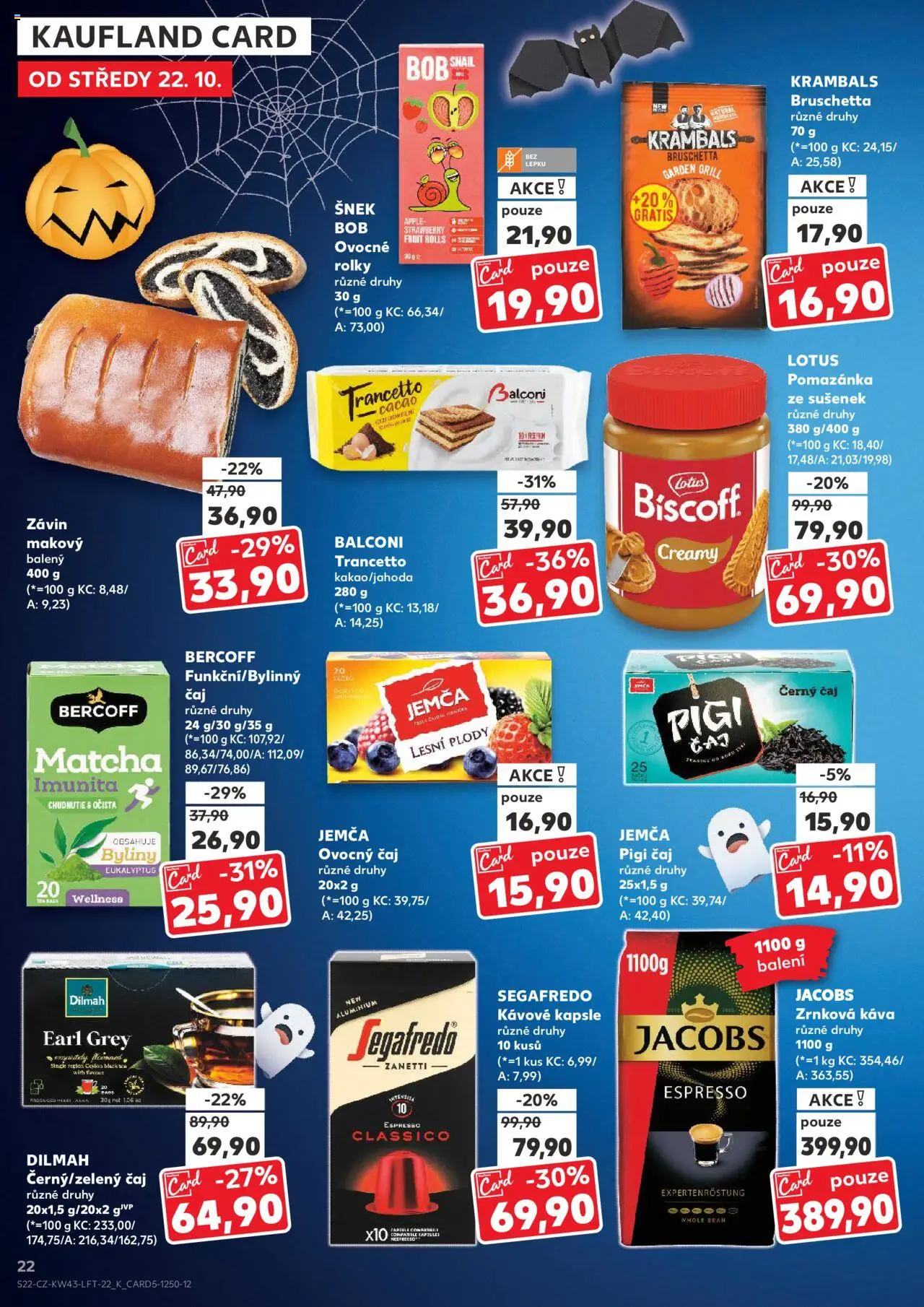 Kaufland leták - Plzeň Bory od 22.10.2025 | Strana: 22 | Produkty: Apple, Jacobs, Pomazánka, Segafredo