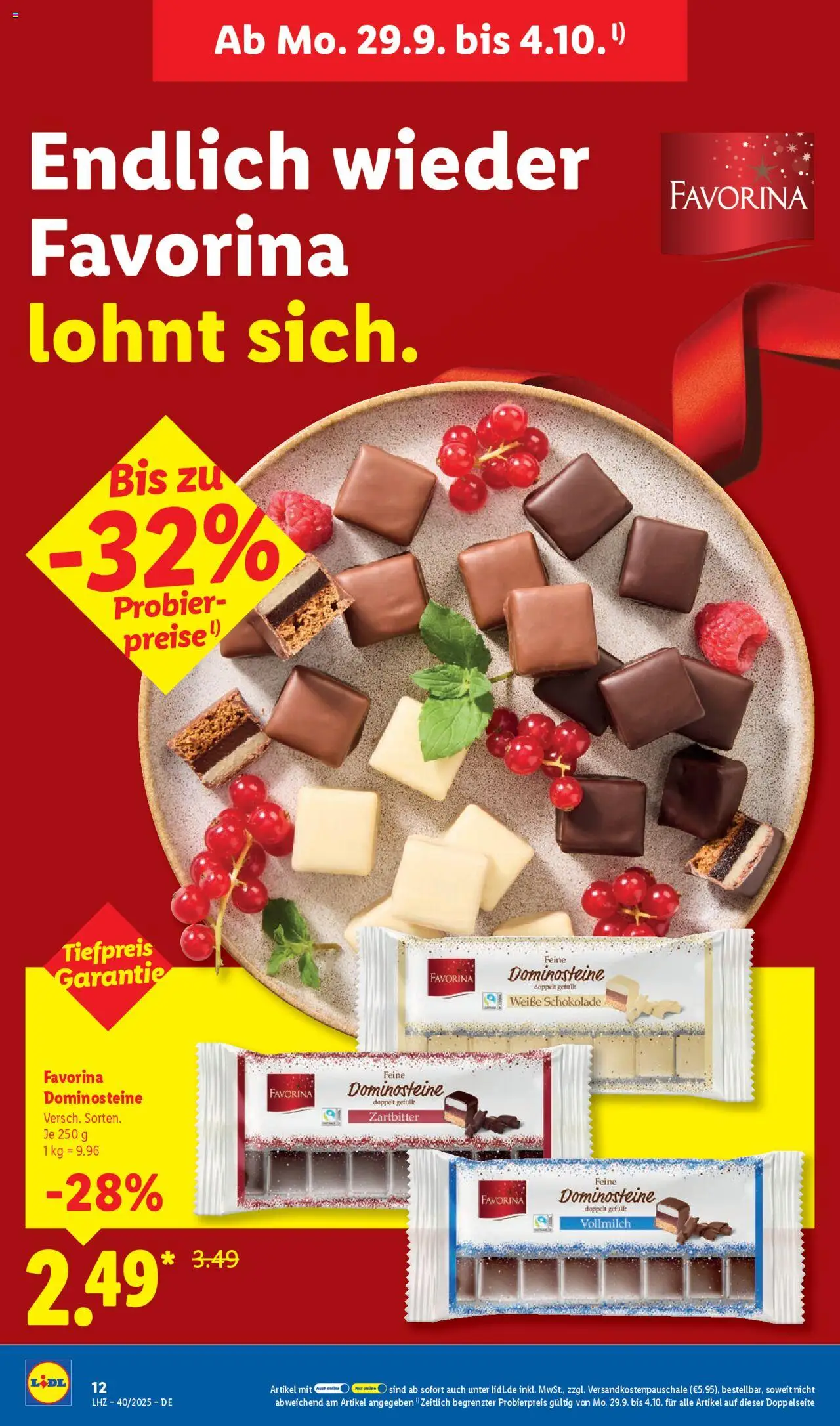 Lidl Prospekt 	 – gültig ab 29.09.2025 | Seite: 22 | Produkte: Schokolade