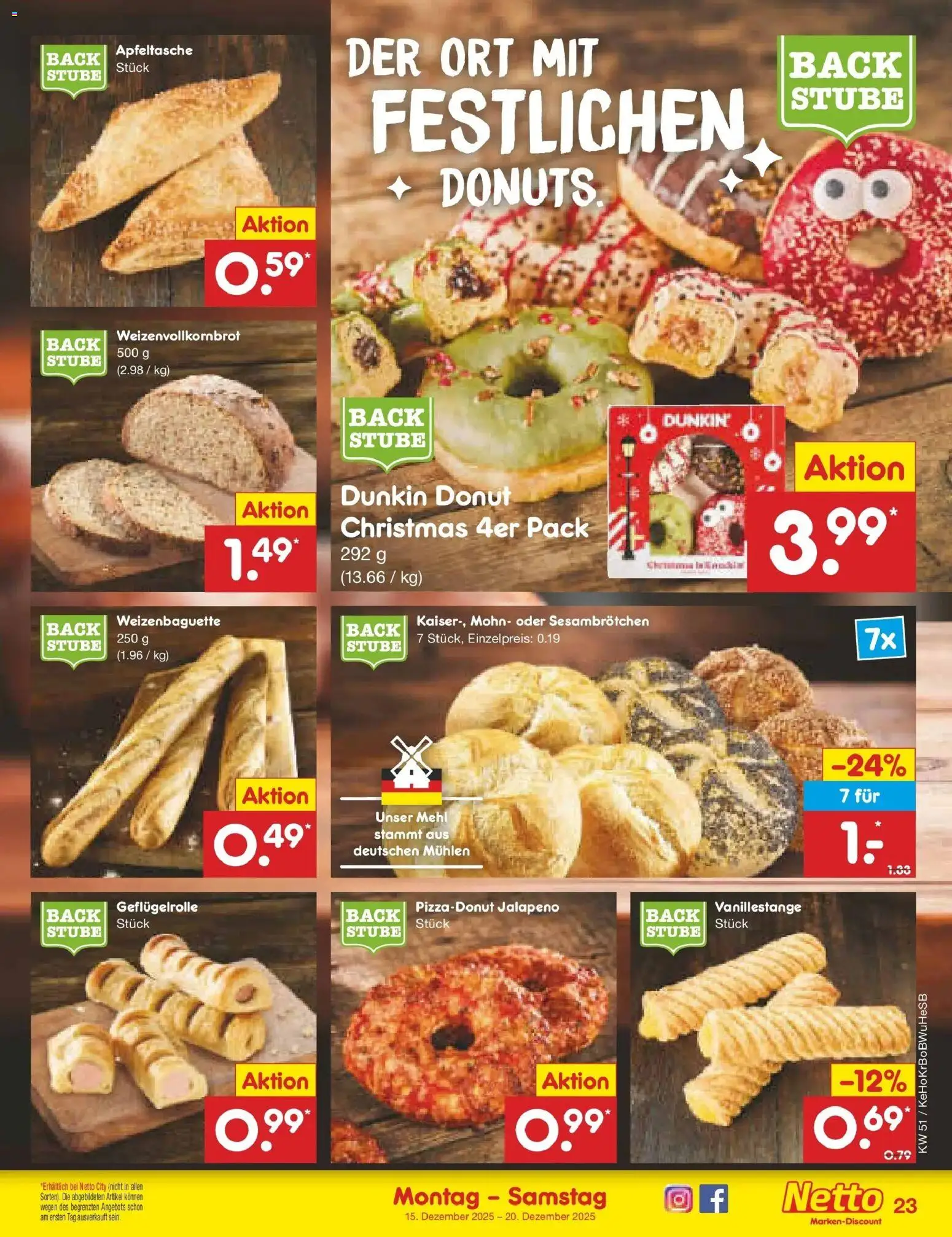 Netto Marken-Discount prospekt Stemwede-Dielingen	 – gültig ab 15.12.2025 | Seite: 31 | Produkte: Mehl, Donuts