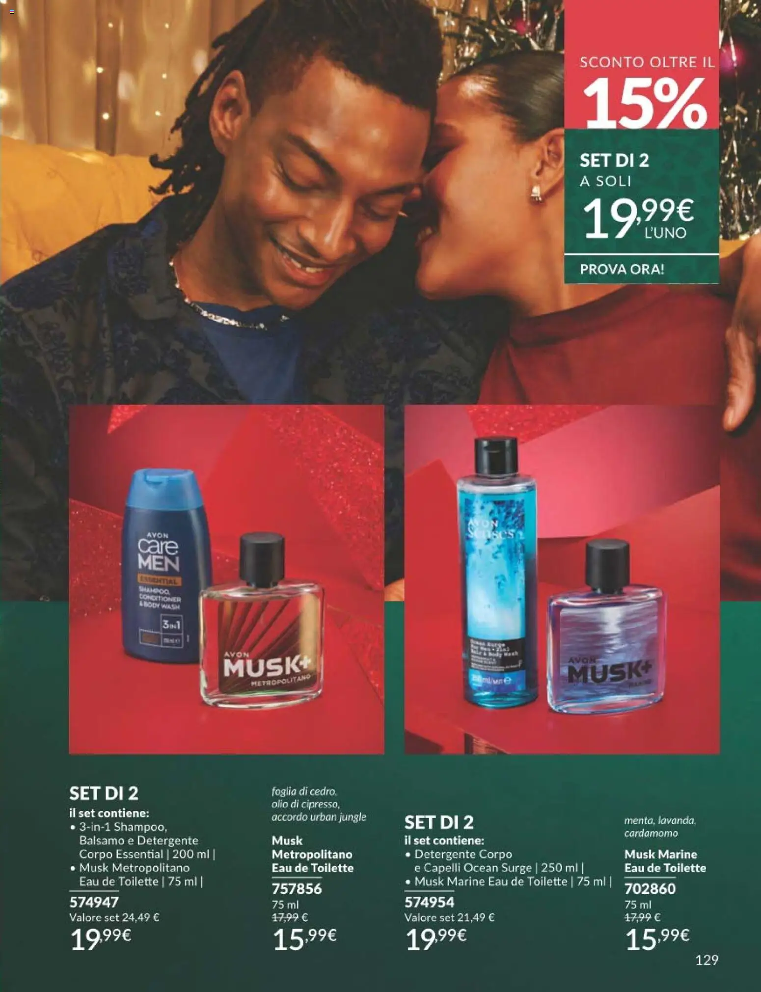 Volantino Avon del 01.12.2025 | Pagina: 129 | Prodotti: Shampoo, Balsamo, Detergente, Olio