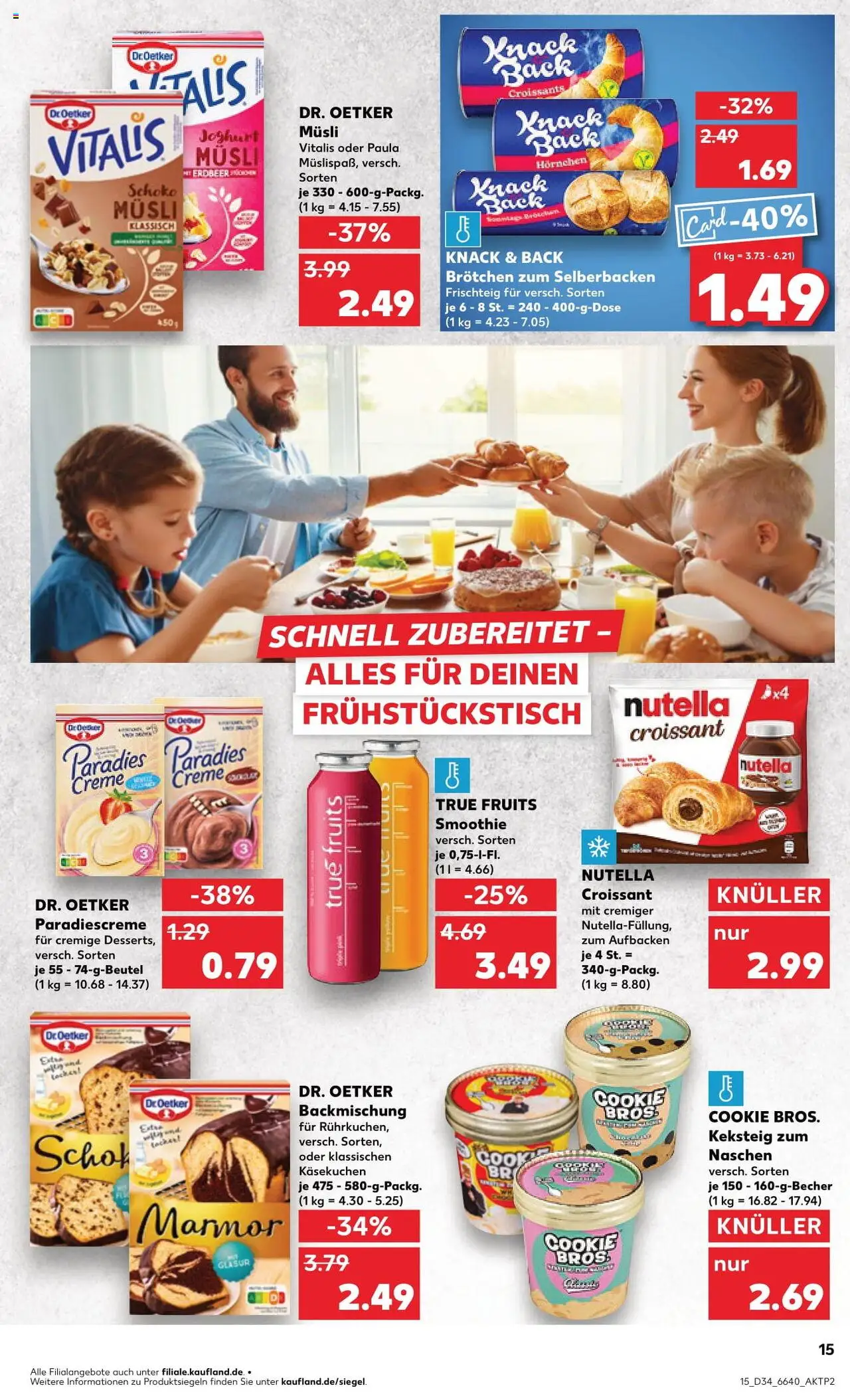 Kaufland Prospekt 	 - gültig ab dem 21.08.2025 | Seite: 15 | Produkte: Musli, Joghurt, Creme, Croissant