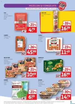 Noul catalog Auchan – valabil de la 10.09.2025 | Pagină: 5 | Produse: Hacıyatmaz Kedi Oyuncağı, Crenvurști, Salam, Pizza