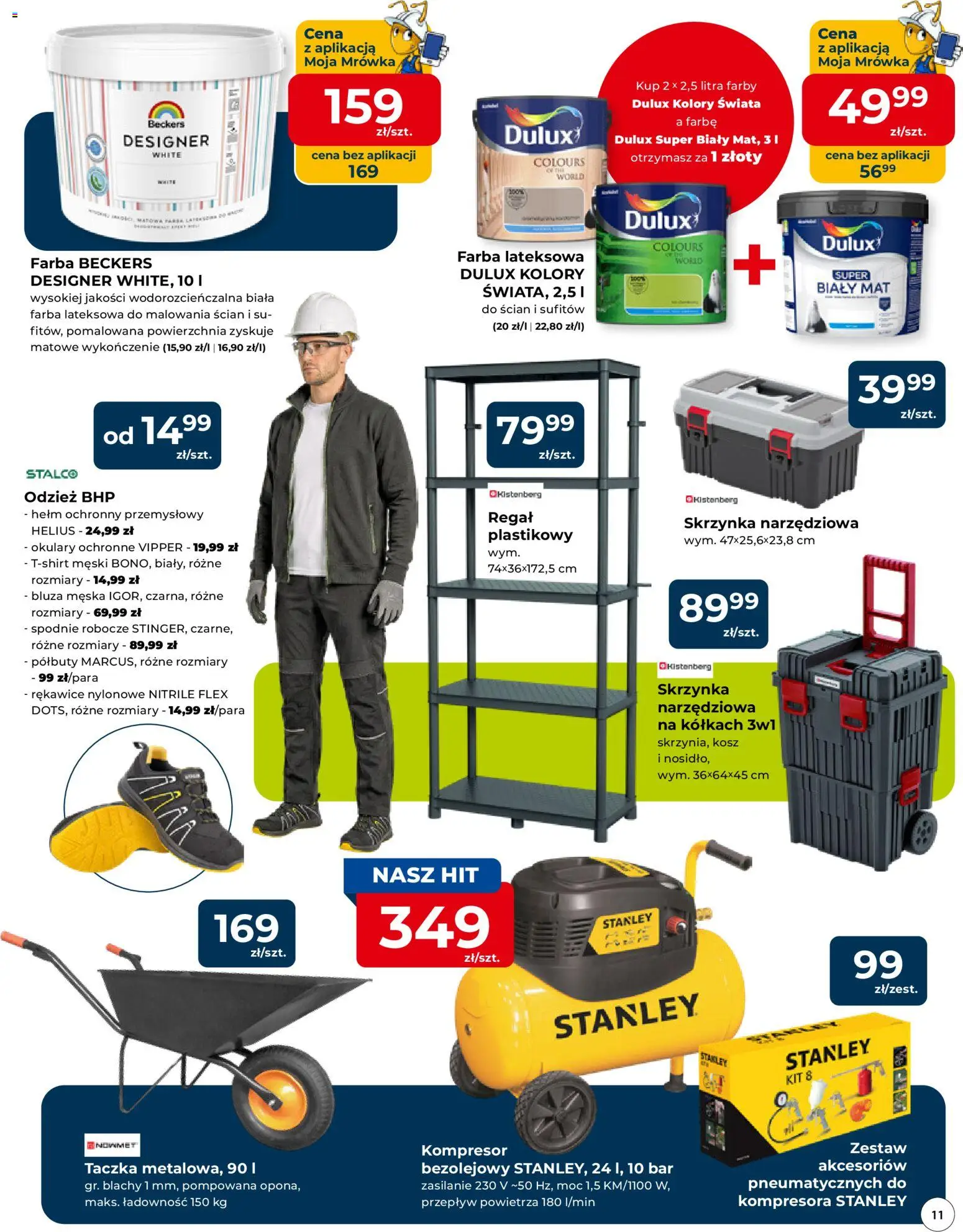 Mrówka gazetka - Malbork od 09.04.2026 | Strona: 11 | Produkty: Spodnie, Okulary, Kosz, Regał