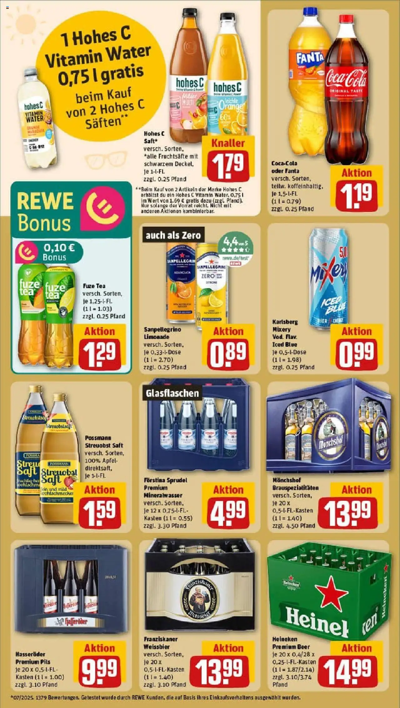 Rewe prospekt Bad Arolsen	 - gültig ab dem 24.08.2025 | Seite: 20 | Produkte: Fuze tea, Weißbier, Pils, Apple