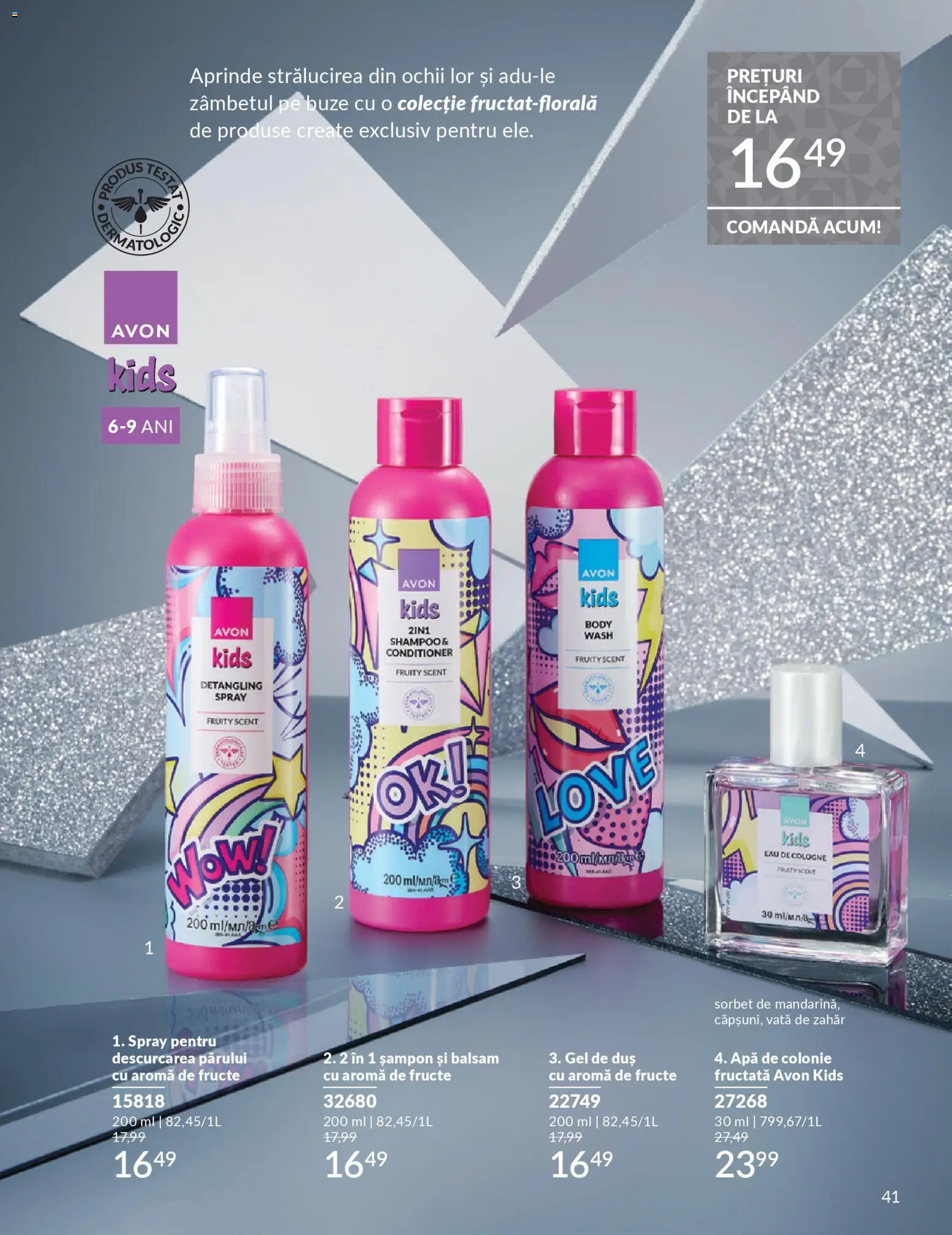Noul catalog Avon – valabil de la 01.12.2025 | Pagină: 43 | Produse: Duș, Balsam, Gel de duș, Apă