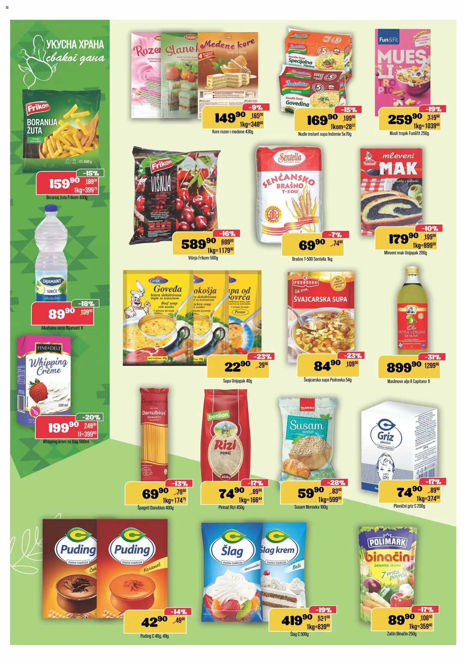 Europrom katalog - važi od 25.03.2026 | Strana: 6 | Proizvode: Govedina, Šlag, Šlag krem, Maslinovo ulje